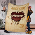 Ohaprints-Fleece-Sherpa-Blanket-American-Football-Gift-For-Son-Boy-Men-Custom-Personalized-Name-Number-Soft-Throw-Blanket-1351-Fleece Blanket