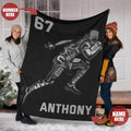 Ohaprints-Fleece-Sherpa-Blanket-American-Football-Gift-For-Son-Boy-Men-Custom-Personalized-Name-Number-Soft-Throw-Blanket-1334-Fleece Blanket