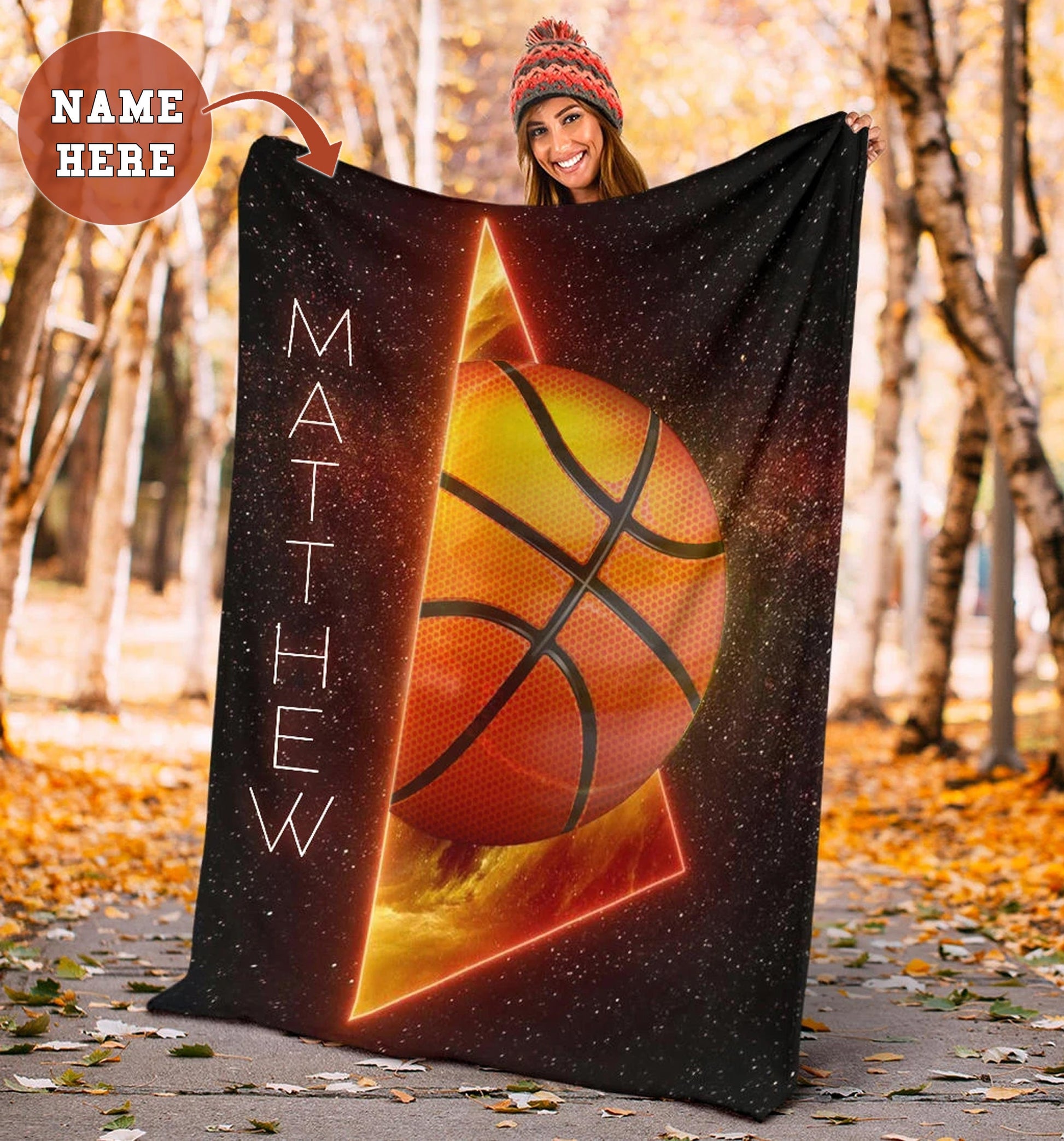 Ohaprints-Fleece-Sherpa-Blanket-Basketball-Gift-For-Son-Boy-Men-Custom-Personalized-Name-Soft-Throw-Blanket-1634-Sherpa Blanket