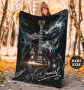 Ohaprints-Fleece-Sherpa-Blanket-Water-Glass-Acoustic-Guitar-Lover-Gift-Guitarist-Black-Custom-Personalized-Name-Soft-Throw-Blanket-1681-Sherpa Blanket