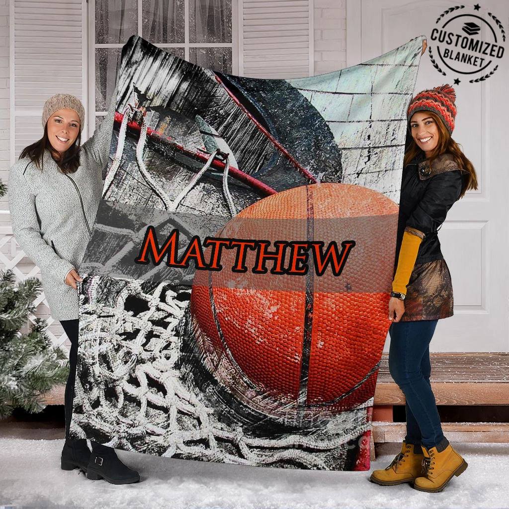 Ohaprints-Fleece-Sherpa-Blanket-Basketball-Gift-For-Son-Boy-Men-Custom-Personalized-Name-Soft-Throw-Blanket-1629-Sherpa Blanket