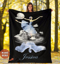 Ohaprints-Fleece-Sherpa-Blanket-Ballet-Blue-Swan-Picture-Black-Ballet-Dancer-Custom-Personalized-Name-Soft-Throw-Blanket-1275-Fleece Blanket