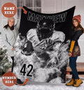 Ohaprints-Fleece-Sherpa-Blanket-American-Football-Gift-For-Son-Boy-Men-Custom-Personalized-Name-Number-Soft-Throw-Blanket-1332-Fleece Blanket