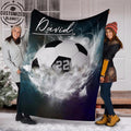 Ohaprints-Fleece-Sherpa-Blanket-Soccer-Water-Drop-Thunder-Balls-Custom-Personalized-Name-Number-Soft-Throw-Blanket-1184-Fleece Blanket