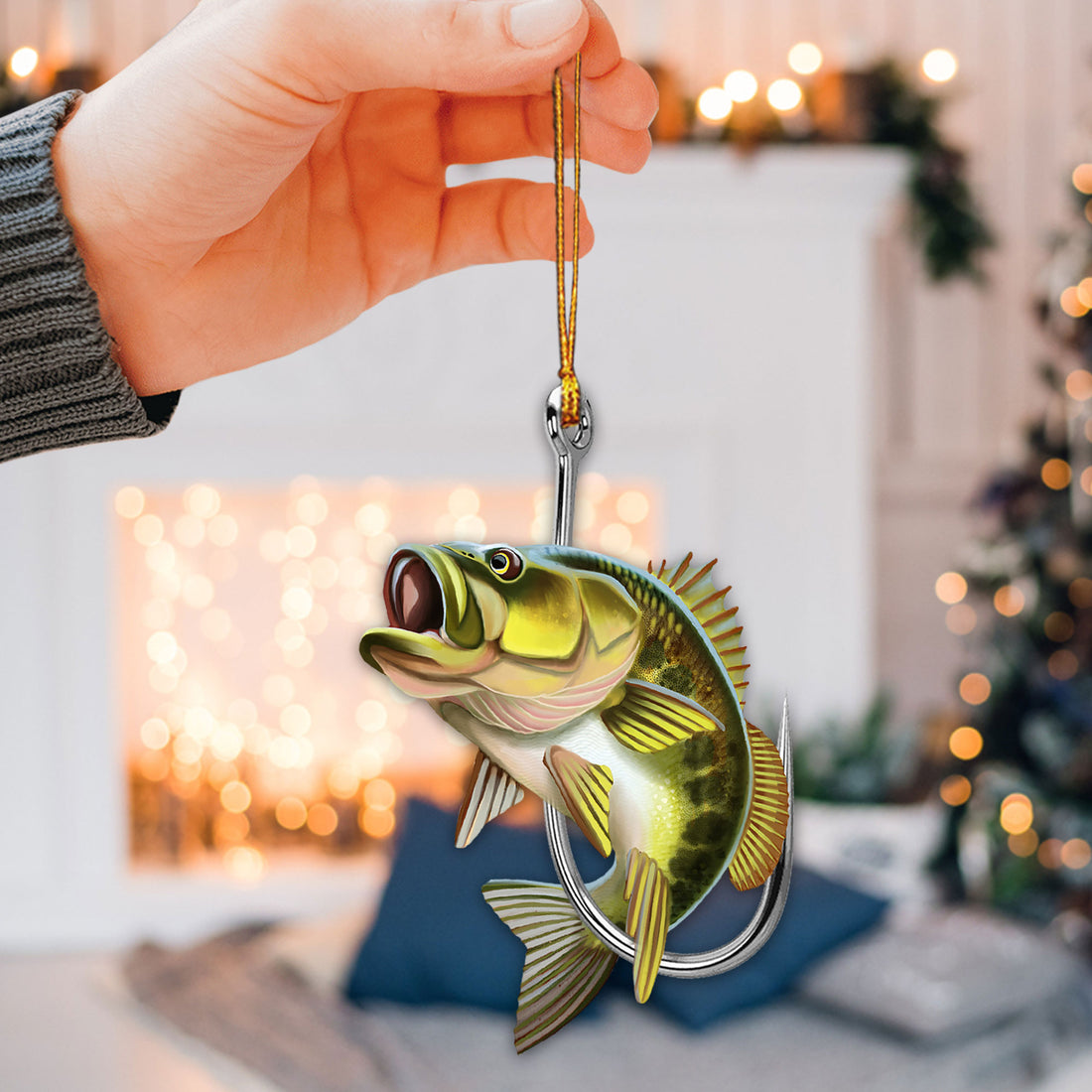 Ohaprints-Christmas-Ornament-2D-Flat-Fishing-Lover-Fisherman-Big-Bass-Fish-Hook-Xmas-Tree-Car-Decor-Gift-2