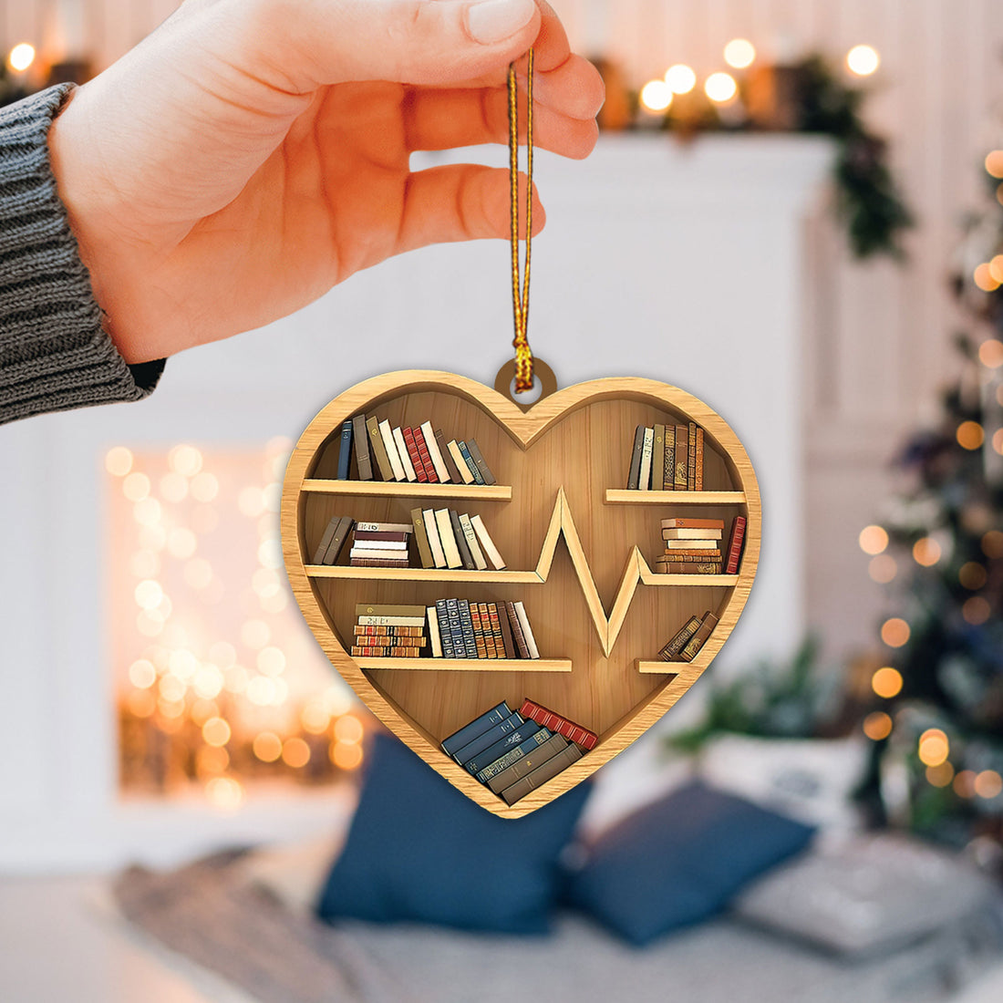 Ohaprints-Christmas-Ornament-2D-Flat-Book-Nerd-Bookworrm-Gift-For-Reader-Writer-Bookself-Heart-Shape-Xmas-Tree-Car-Decor-Gift-4