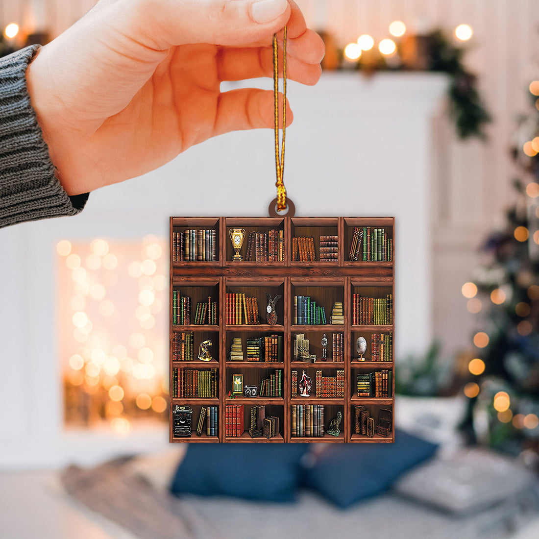 Ohaprints-Christmas-Ornament-2D-Flat-Book-Nerd-Bookworrm-Gift-Reader-Writer-Book-Lover-Bookself-Xmas-Tree-Car-Decor-Gift-5