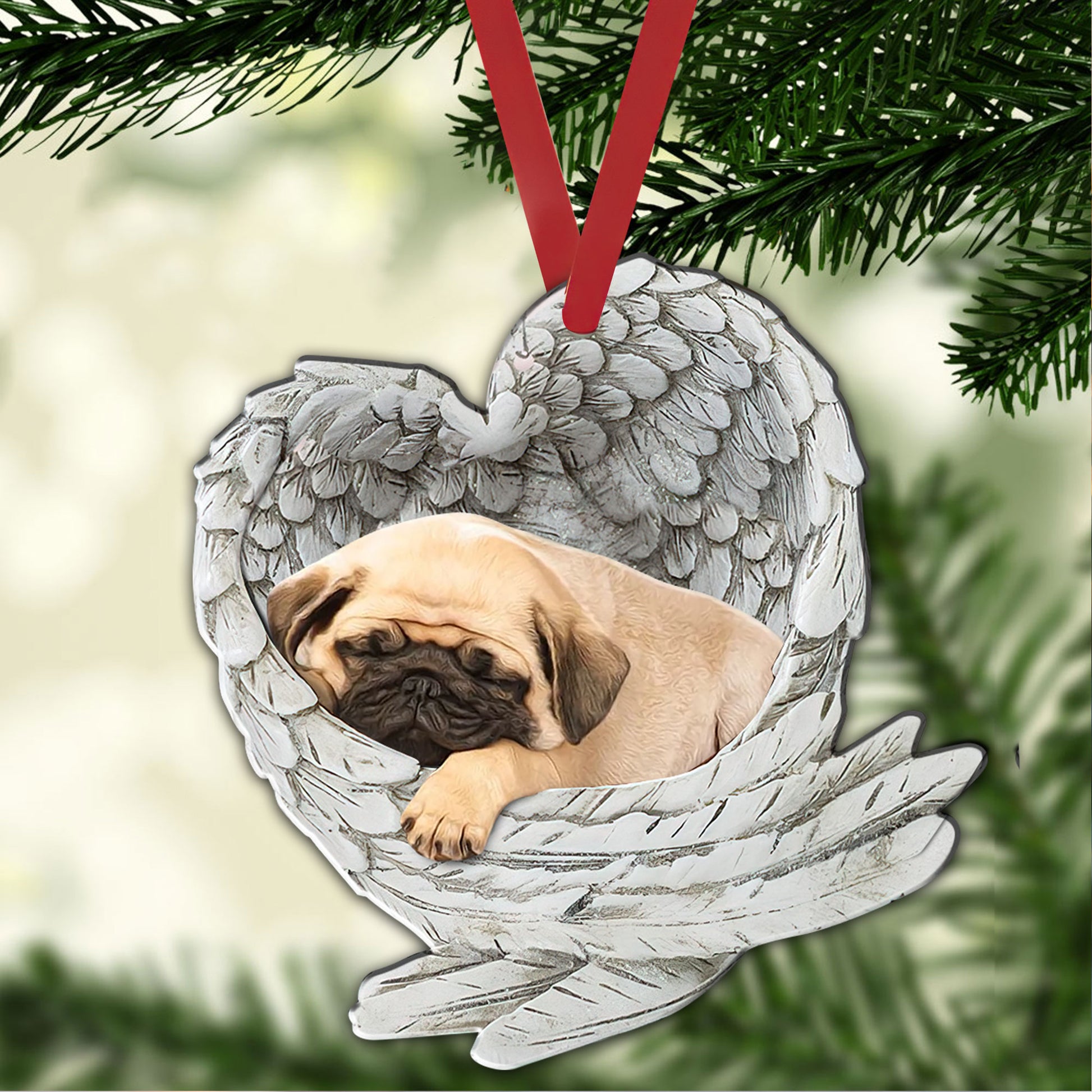 Ohaprints-Christmas-Ornament-2D-Flat-Pug-Sleeping-Angel-Wing-Memorial-Dog-Lover-Xmas-Tree-Car-Decor-Gift-17