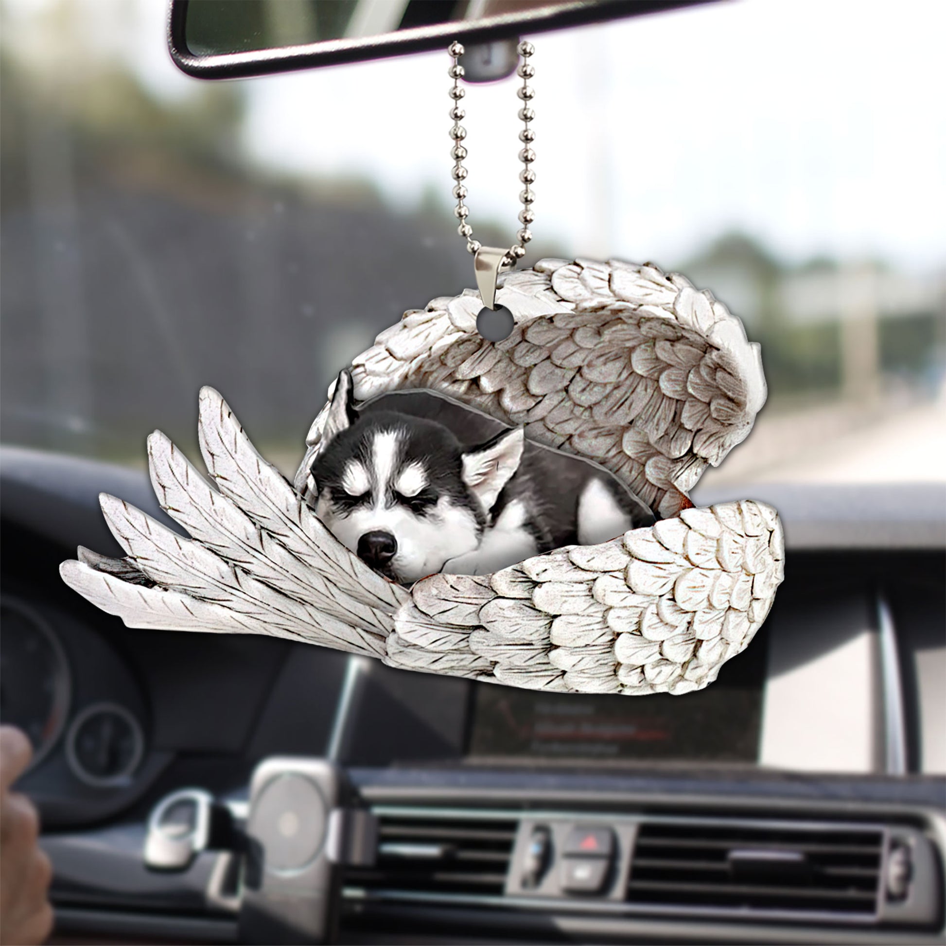 Ohaprints-Christmas-Ornament-2D-Flat-Siberian-Sibir-Husky-Dog-Sleeping-Angel-Wing-Memorial-Animal-Lover-Xmas-Tree-Car-Decor-Gift-18