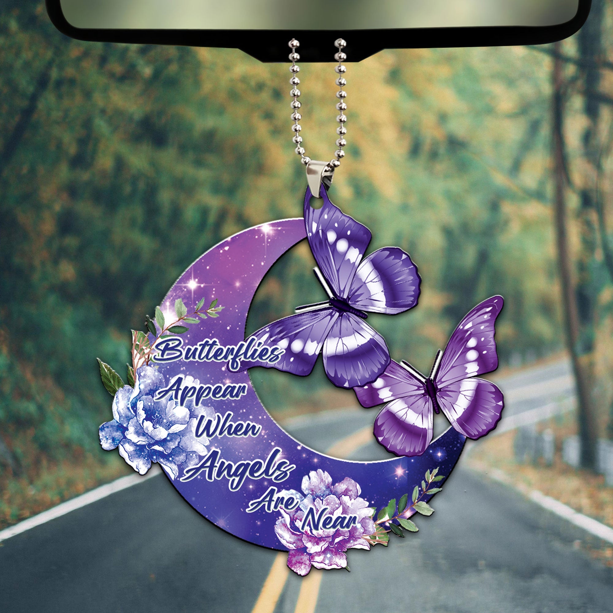 Butterfly Appear When Angels Are Near Memory Flower Romantic Car Ornam -  OhaPrints