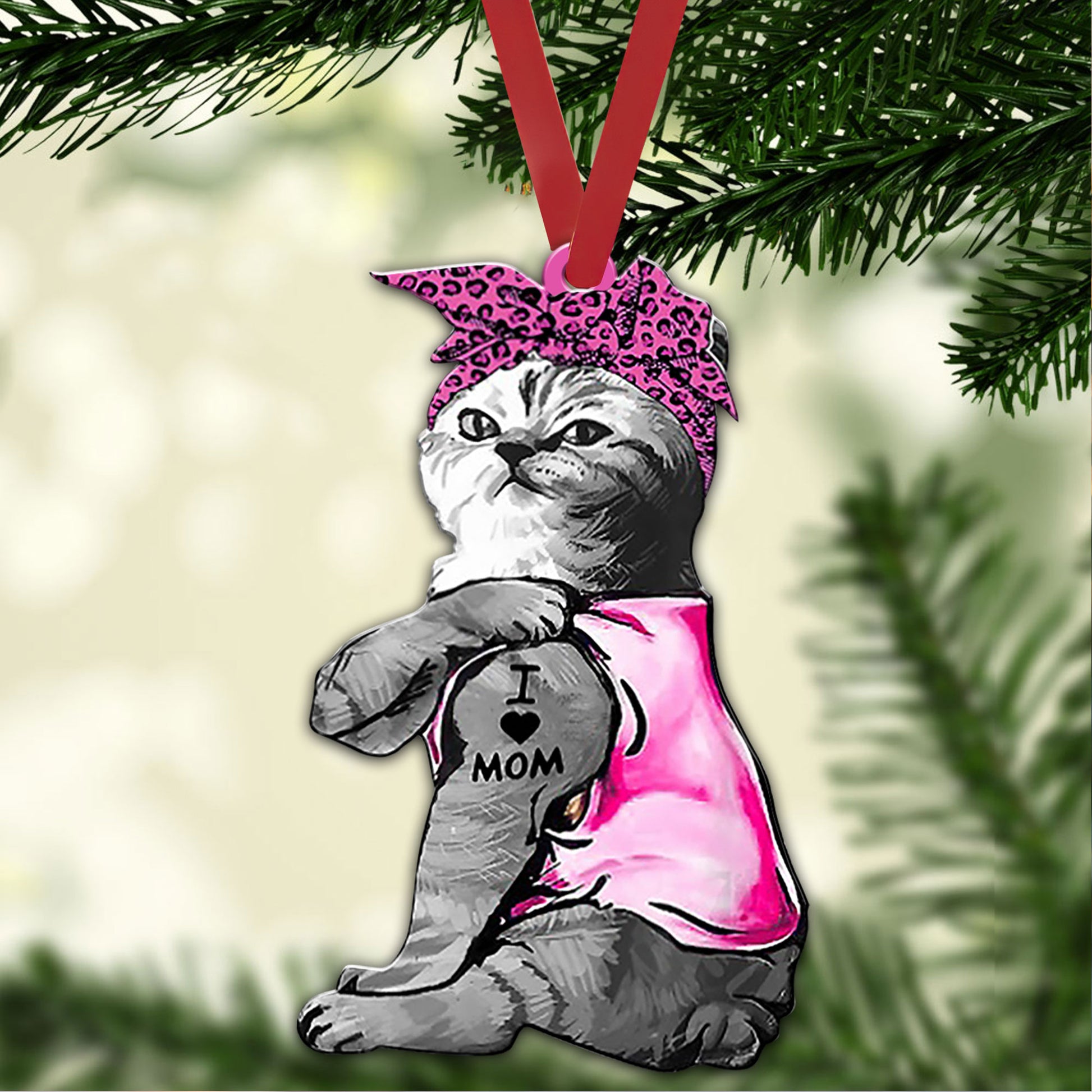 Ohaprints-Christmas-Ornament-2D-Flat-Tabby-Cat-Pink-Headband-I-Love-Mom-Cute-Funny-Pet-Lover-Xmas-Tree-Car-Decor-Gift-20