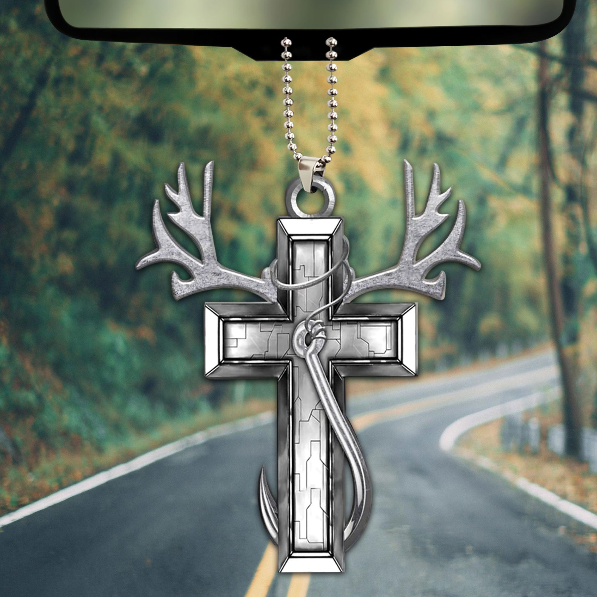 Hunting and clearance fishing cross necklace