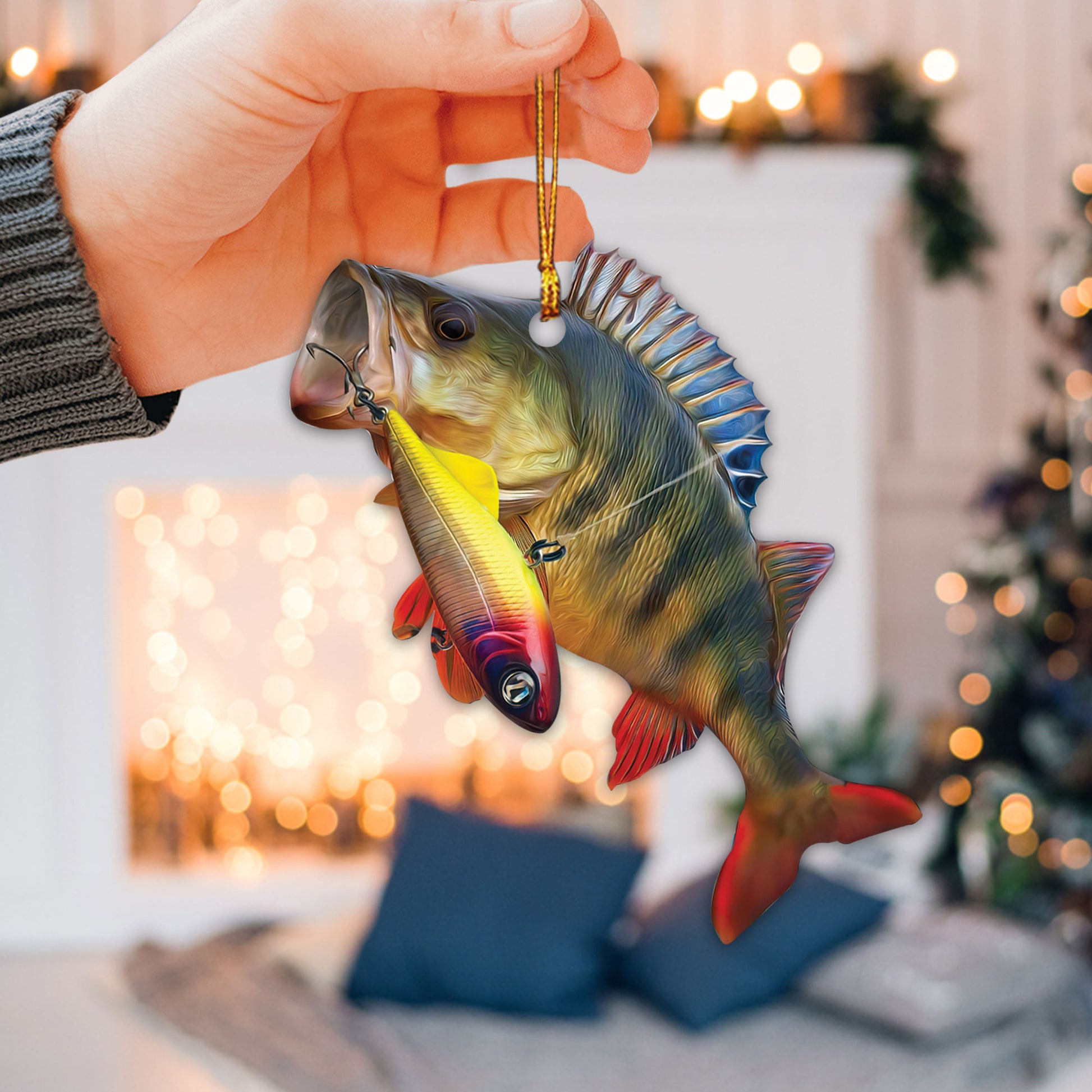 big fishing lure decoration Old World Christmas Ornament The Rapala Original Floater Giant represents a successor to the classic floater design that has been cherished by anglers for decades Creative Coop Herbalist 19.25" x