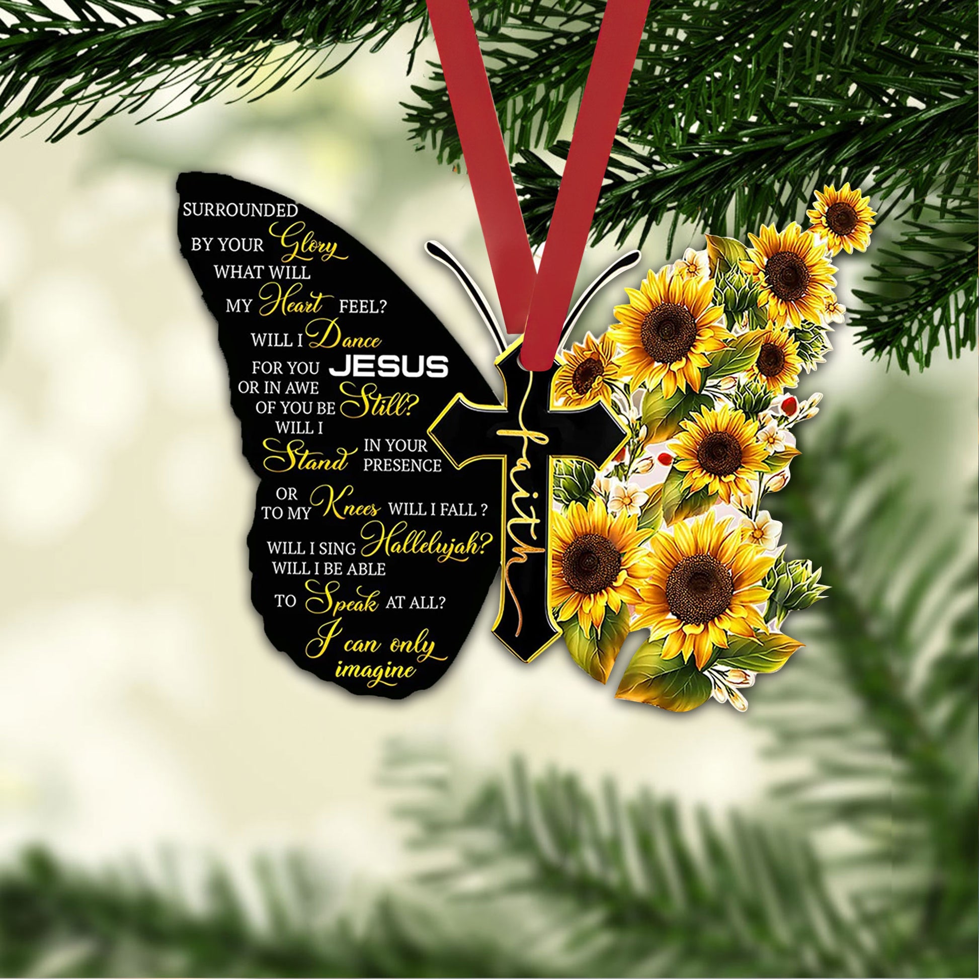 Ohaprints-Christmas-Ornament-2D-Flat-God-Faith-Sunflower-Butterfly-Jesus-Cross-Christian-I-Can-Only-Imagine-Xmas-Tree-Car-Decor-Gift-40