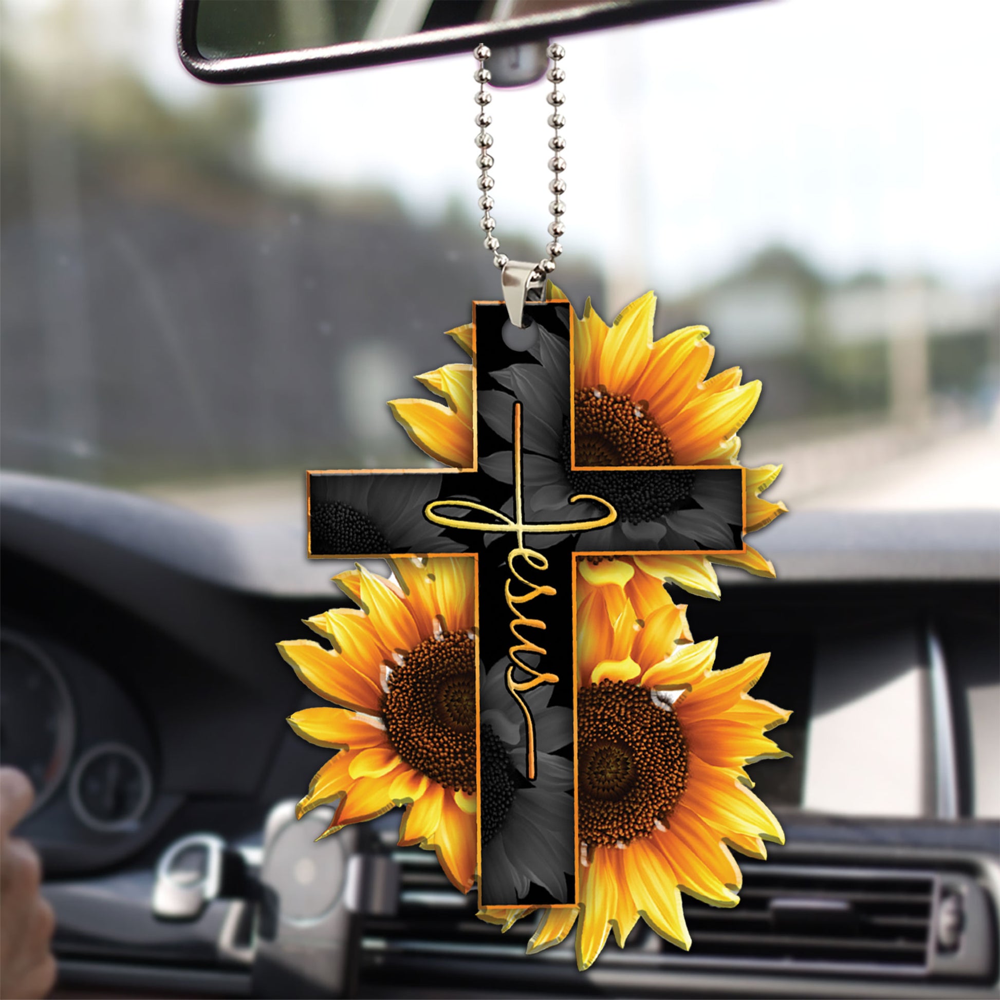 Ohaprints-Christmas-Ornament-2D-Flat-Jesus-Cross-Sunflower-God-Christian-Religious-Lover-Xmas-Tree-Car-Decor-Gift-52