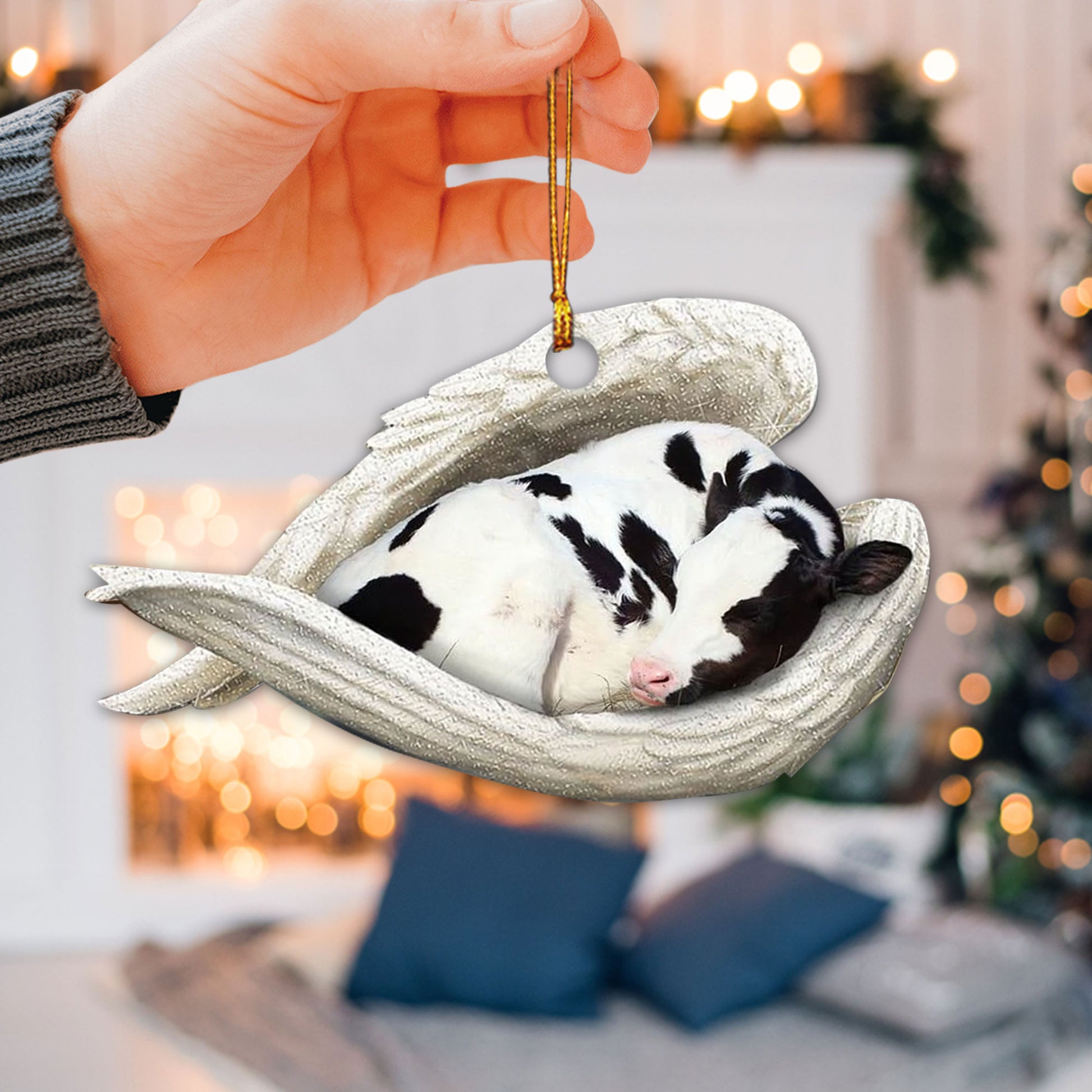 Ohaprints-Christmas-Ornament-2D-Flat-Cow-Sleeping-Angel-Wing-Dairy-Cattle-Memorial-Animal-Lover-Xmas-Tree-Car-Decor-Gift-56