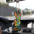 Ohaprints-Christmas-Ornament-2D-Flat-Hippie-Pride-Hand-Love-Peace-Sign-Symbol-Tie-Dye-Xmas-Tree-Car-Decor-Gift-60