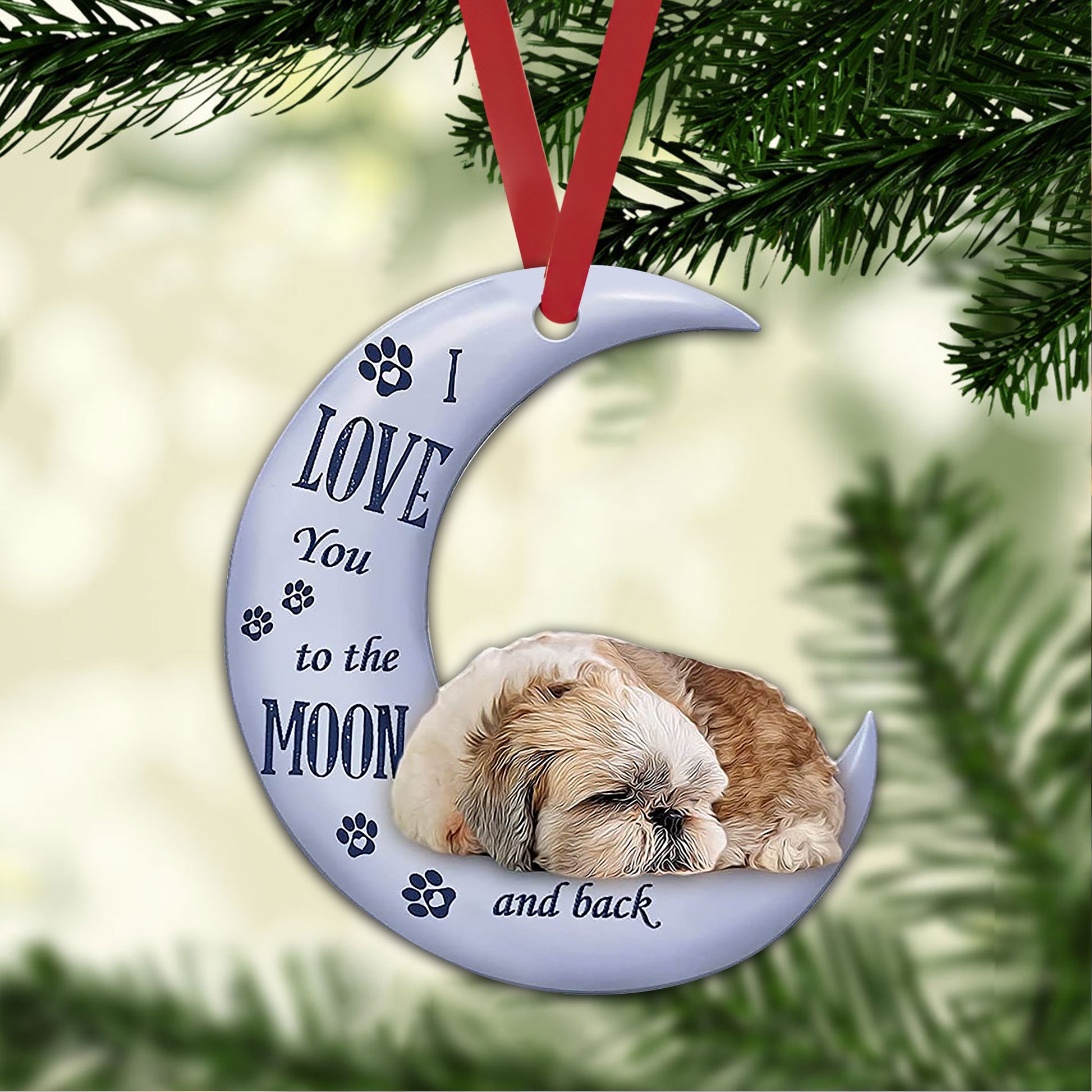 Ohaprints-Christmas-Ornament-2D-Flat-Shih-Tzu-I-Love-You-To-The-Moon-And-Back-Puppy-Dog-Lover-Xmas-Tree-Car-Decor-Gift-66