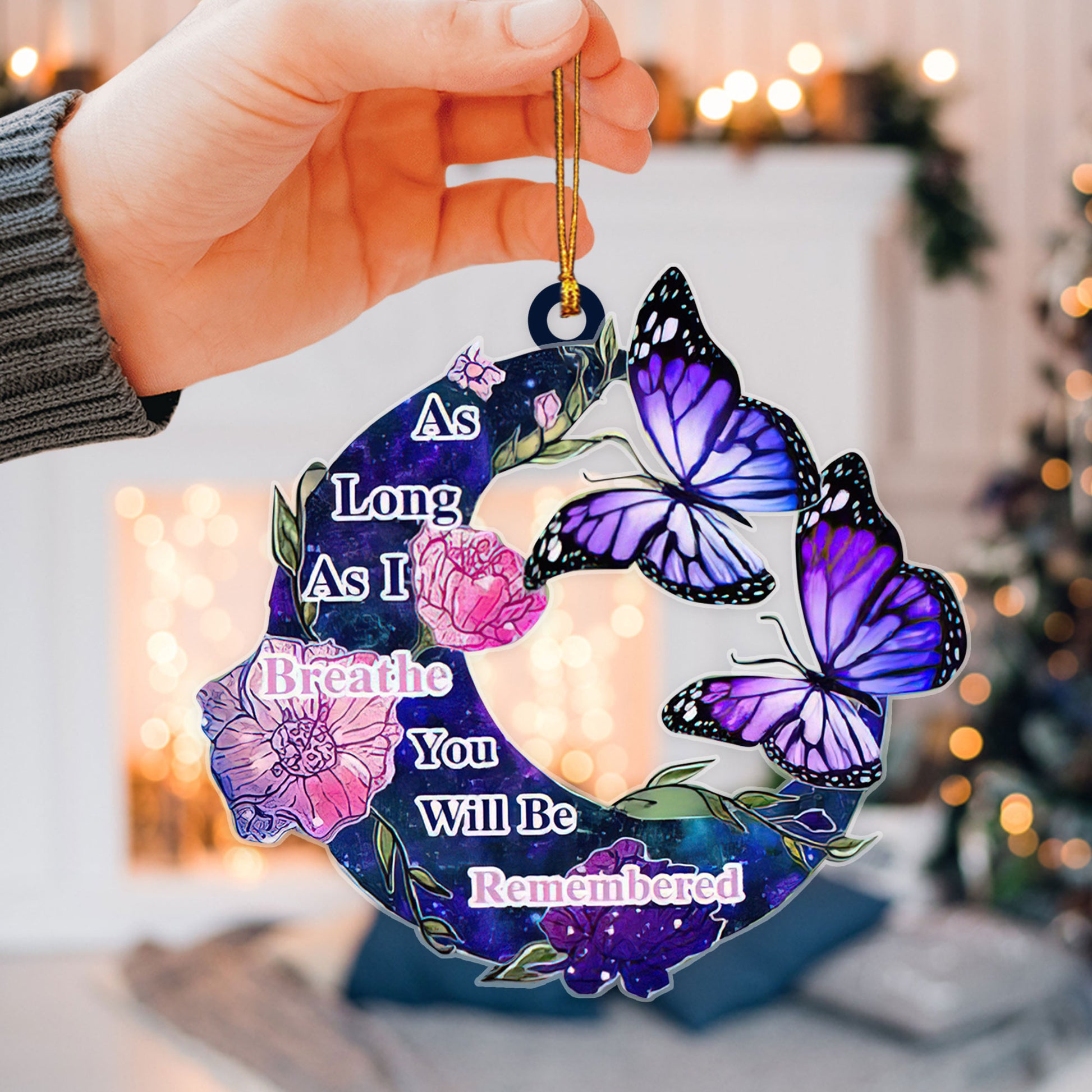 Ohaprints-Christmas-Ornament-2D-Flat-As-Long-As-I-Breathe-You-Will-Be-Remembered-Purple-Butterfly-Memorial-Xmas-Tree-Car-Decor-Gift-76