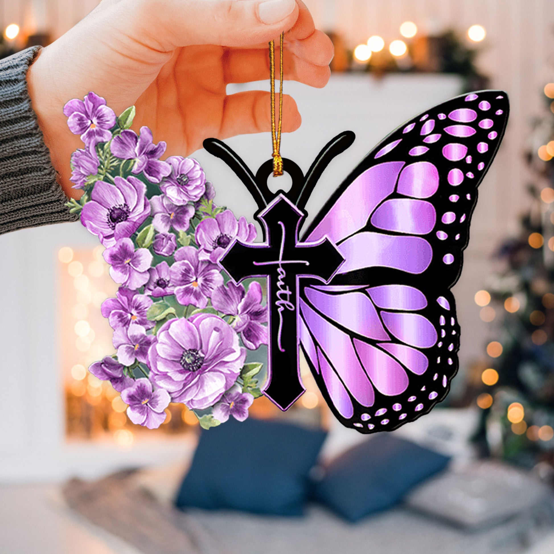 Ohaprints-Christmas-Ornament-2D-Flat-Faith-Purple-Pansy-Butterfly-Jesus-Cross-Christian-Religious-Lover-Xmas-Tree-Car-Decor-Gift-82