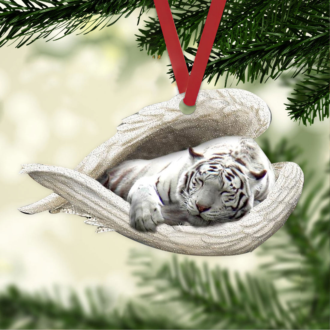 Ohaprints-Christmas-Ornament-2D-Flat-White-Tiger-Sleeping-Angel-Wing-Memorial-Animal-Lover-Xmas-Tree-Car-Decor-Gift-86