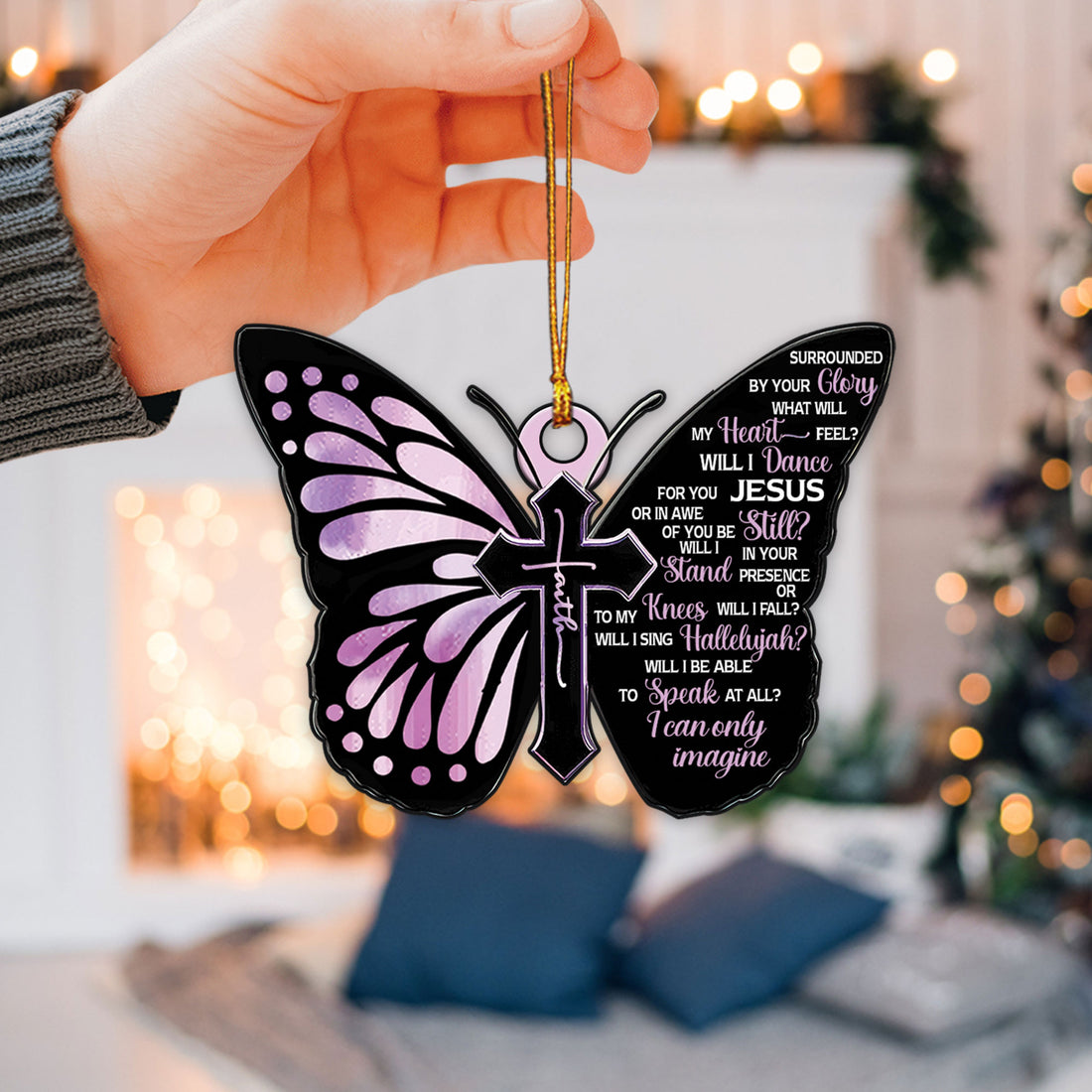 Ohaprints-Christmas-Ornament-2D-Flat-Jesus-Faith-God-I-Can-Only-Imagine-Christian-Purple-Butterfly-Religious-Xmas-Tree-Car-Decor-Gift-96