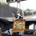 Ohaprints-Christmas-Ornament-2D-Flat-Funny-Pet-Lover-Boston-Terrier-Get-In-Sit-Down-Shut-Up-Hang-On-Puppy-Dog-Xmas-Tree-Car-Decor-Gift-126