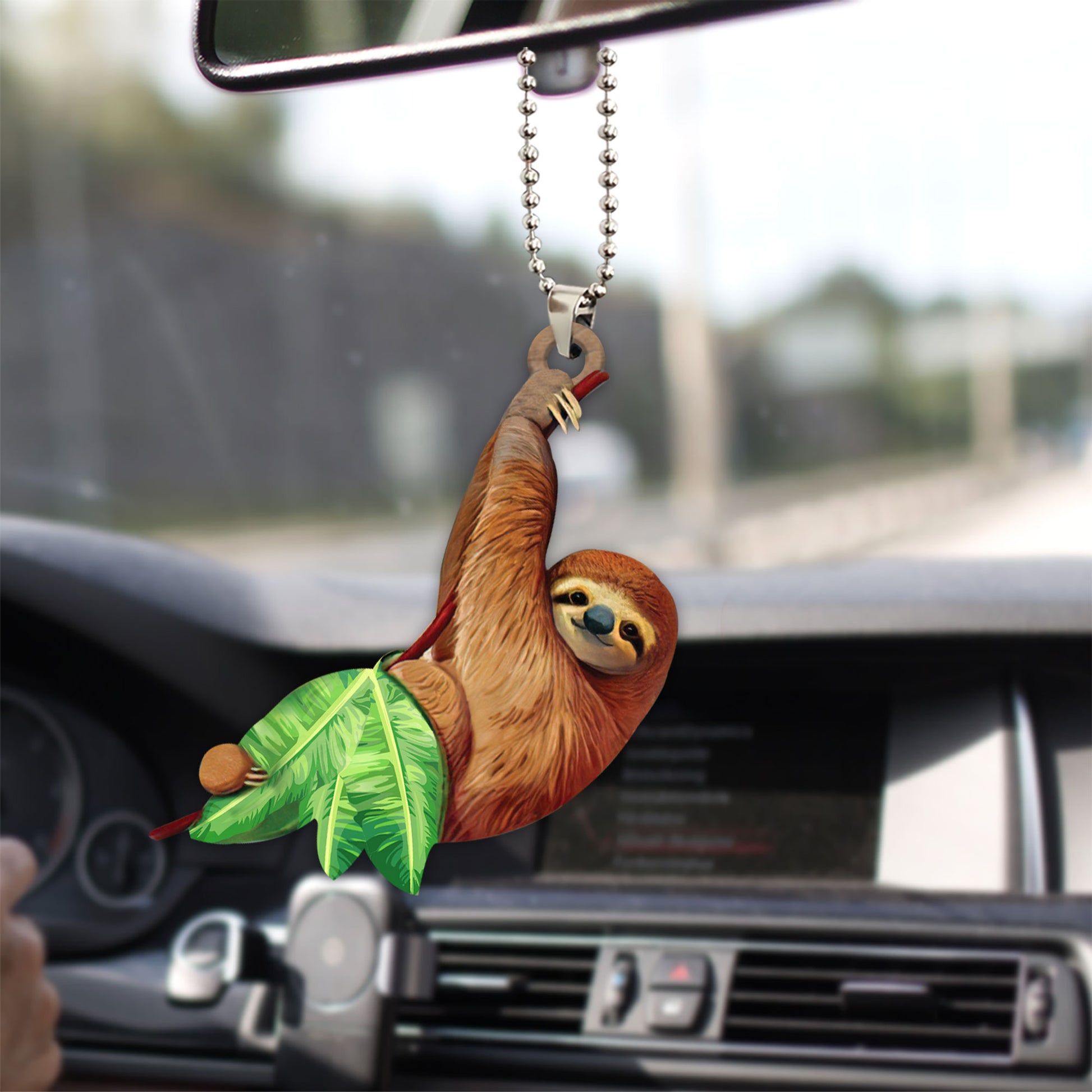 Ohaprints-Christmas-Ornament-2D-Flat-Wild-Animal-Cute-Funny-Haning-Sloth-Lover-Life-Unique-Idea-Xmas-Tree-Car-Decor-Gift-127