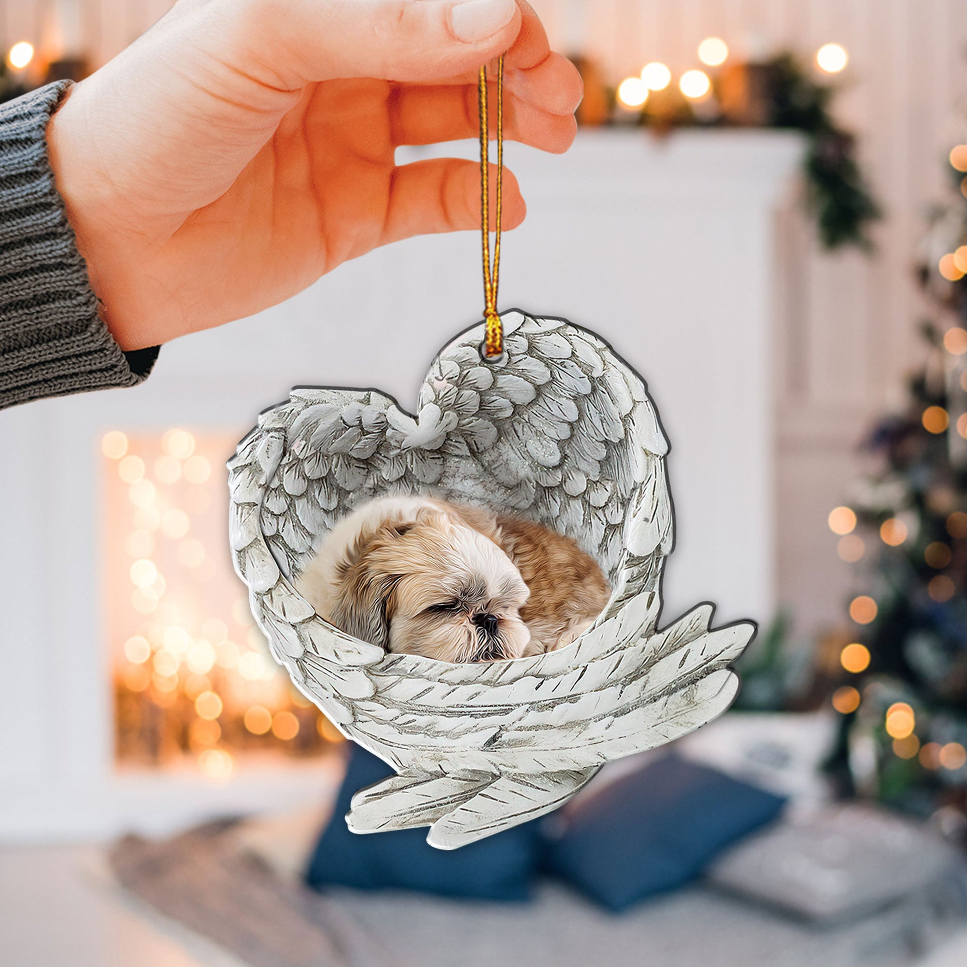 Ohaprints-Christmas-Ornament-2D-Flat-Shih-Tzu-Shitzu-Sleeping-Angel-Wing-Animal-Pet-Dog-Lover-Farmhouse-Xmas-Tree-Car-Decor-Gift-130