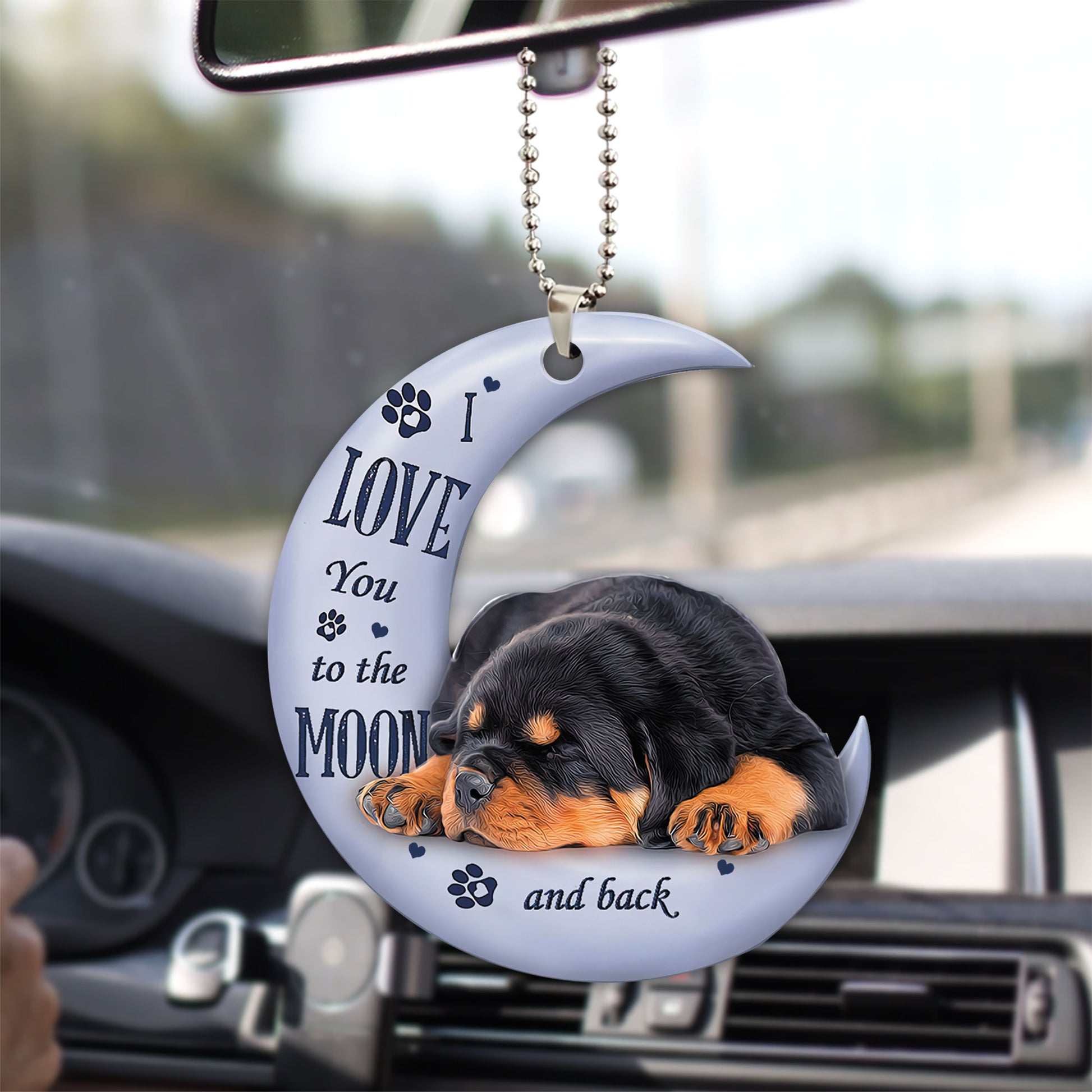 Ohaprints-Christmas-Ornament-2D-Flat-Rottweiler-Love-You-To-The-Moon-And-Back-Pet-Dog-Lover-Memorial-Keepsake-Xmas-Tree-Car-Decor-Gift-131