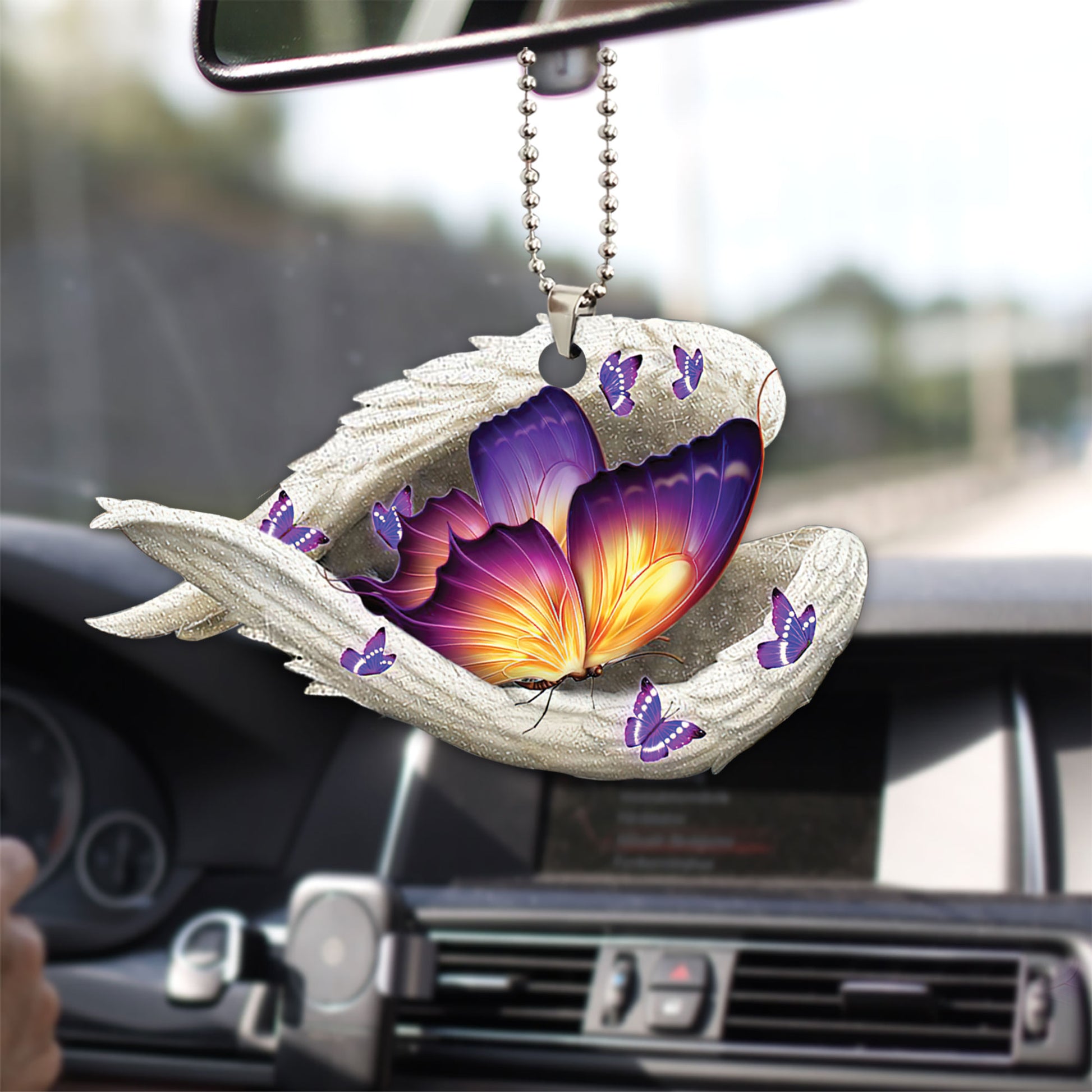 Ohaprints-Christmas-Ornament-2D-Flat-Animal-Lover-Violet-Purple-Butterfly-Sleeping-Angel-Wings-Unique-Idea-Xmas-Tree-Car-Decor-Gift-132