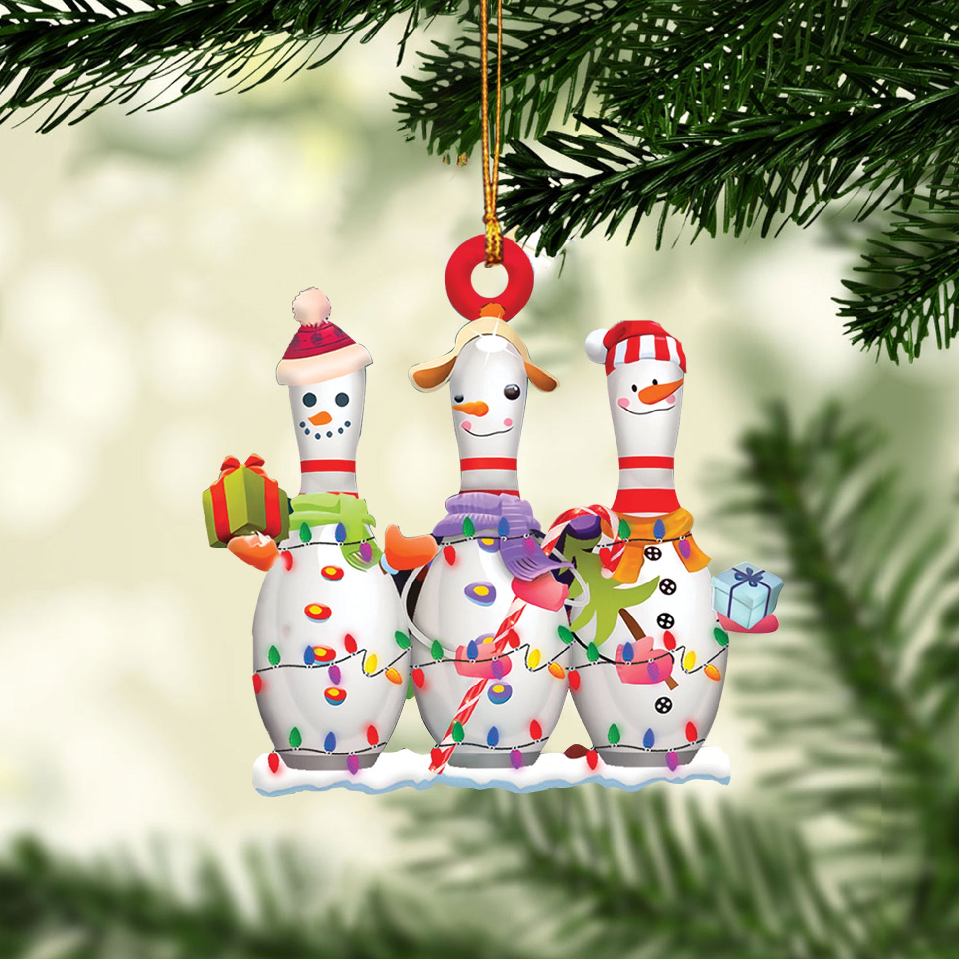 Ohaprints-Christmas-Ornament-2D-Flat-Bowling-Snowies-Wearing-A-Christmas-Hat-With-String-Lights-Xmas-Tree-Decor-Gift-142