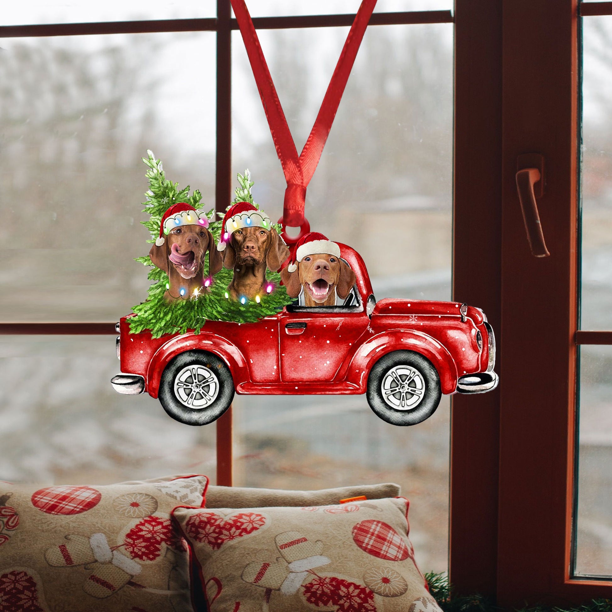 Ohaprints-Christmas-Ornament-2D-Flat-Vizsla-With-Christmas-Red-Truck-Pine-Tree-Gift-For-Dog-Lovers-Xmas-Tree-Decor-Gift-146