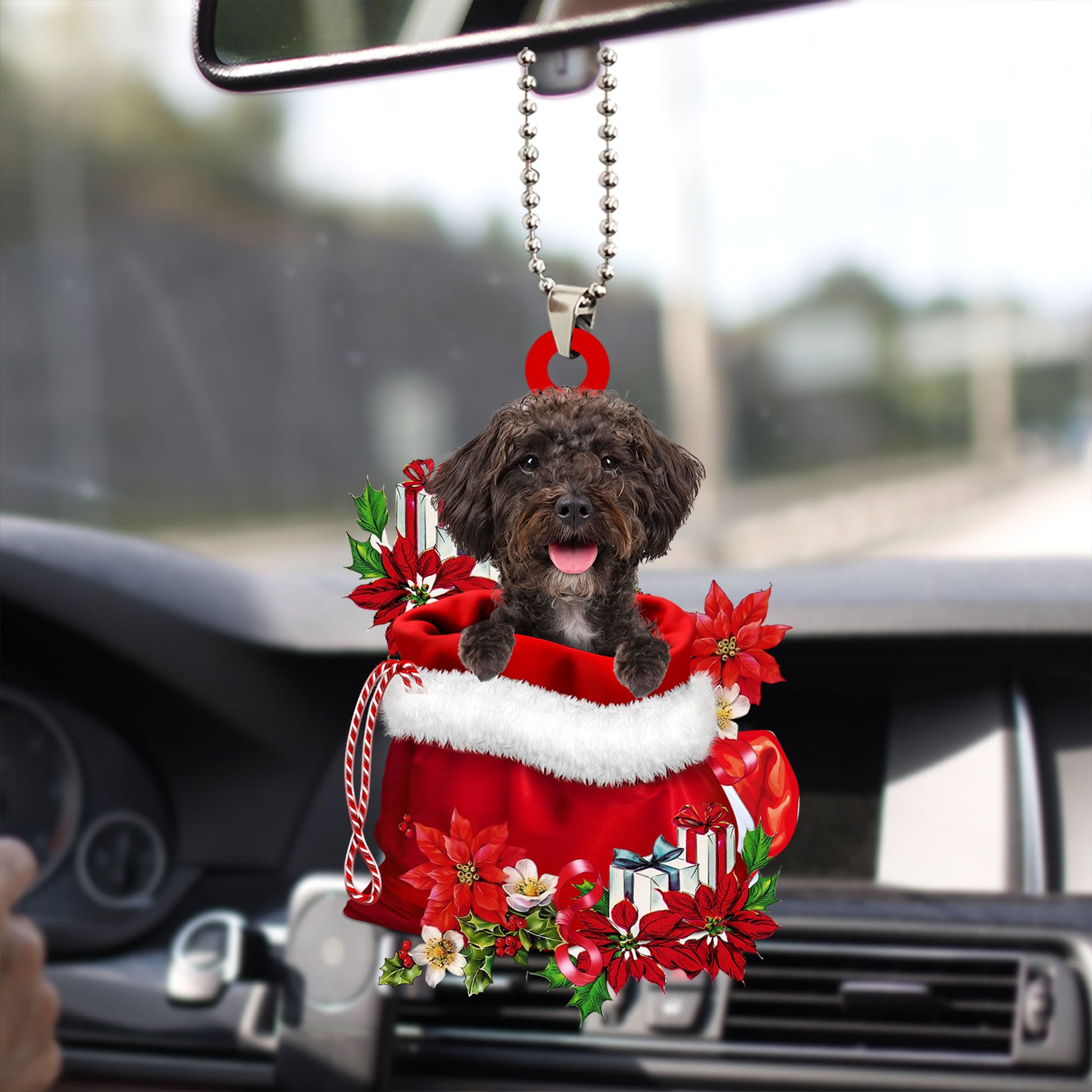 Ohaprints-Christmas-Ornament-2D-Flat-Schnoodle-In-Red-Santa-Gift-Bag-Gifts-For-Dog-Lovers-Xmas-Tree-Decor-Gift-156