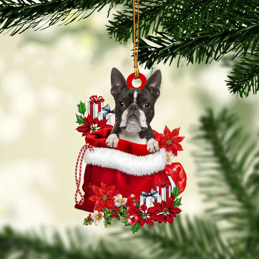 Ohaprints-Christmas-Ornament-2D-Flat-Boston-Terrier-In-Red-Santa-Gift-Bag-Gifts-For-Dog-Lovers-Xmas-Tree-Decor-Gift-183