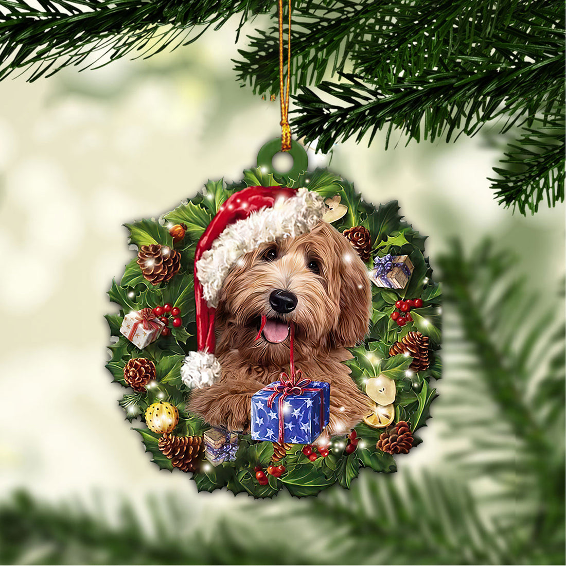 Ohaprints-Christmas-Ornament-2D-Flat-Labradoodle-Wearing-A-Christmas-Hat-With-Gift-Boxes-Xmas-Tree-Decor-Gift-195