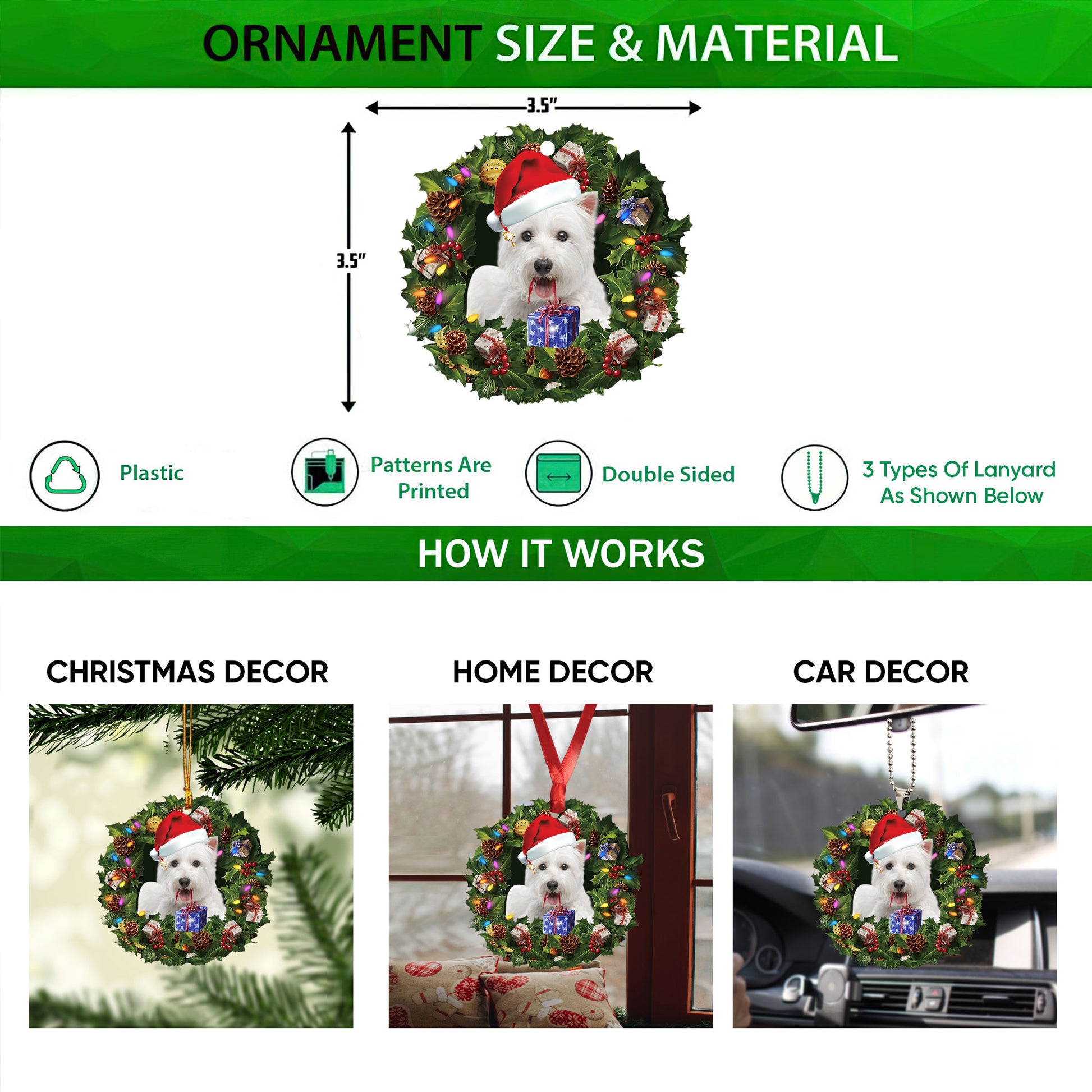 Ohaprints-Christmas-Ornament-2D-Flat-White-West-Highland-Terrier-Wearing-Christmas-Hat-Wreath-Westie-Dog-Lover-Xmas-Tree-Decor-Gift-211