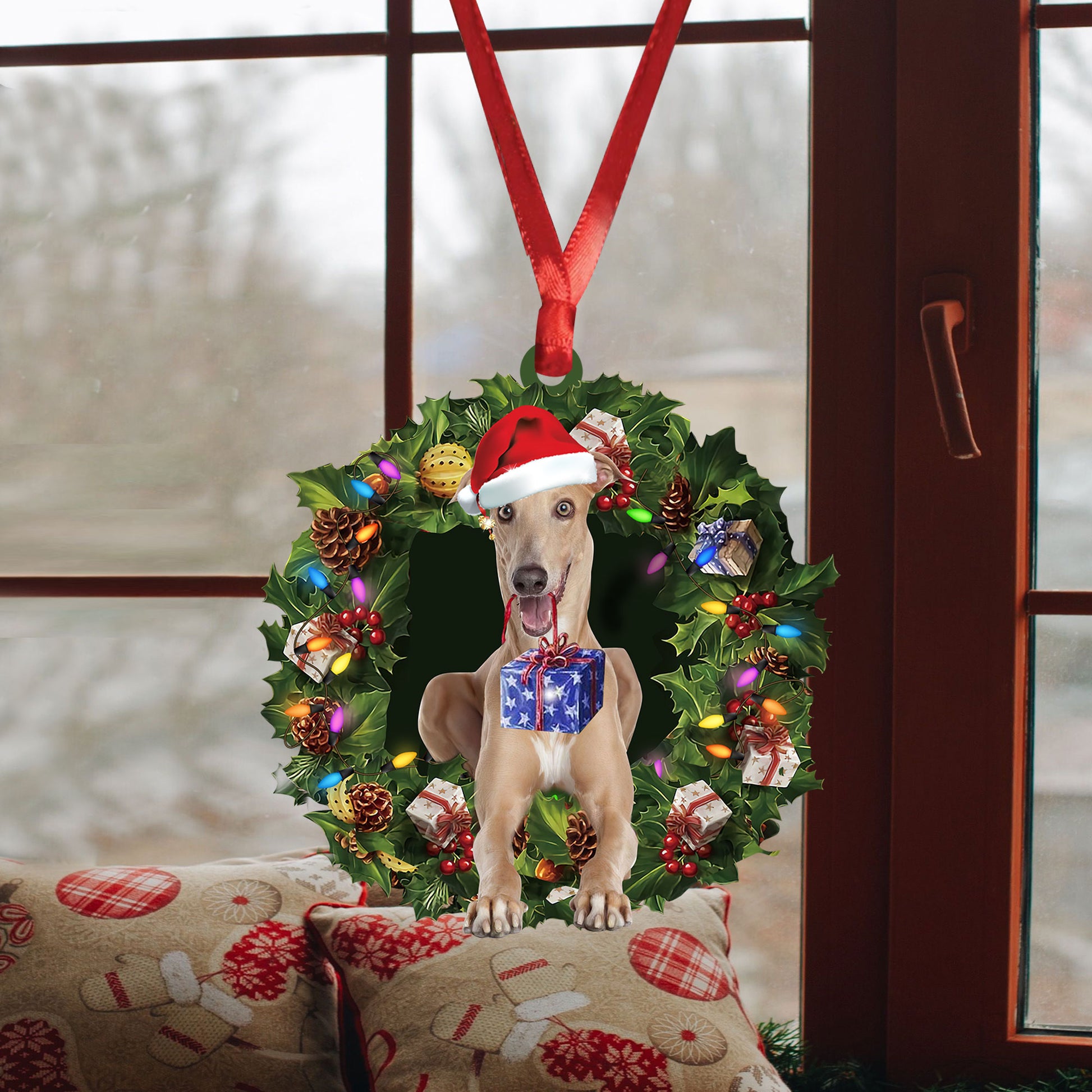 Ohaprints-Christmas-Ornament-2D-Flat-Greyhound-Wearing-Christmas-Hat-Wreath-Gift-For-Dog-Lover-Xmas-Tree-Decor-Gift-213