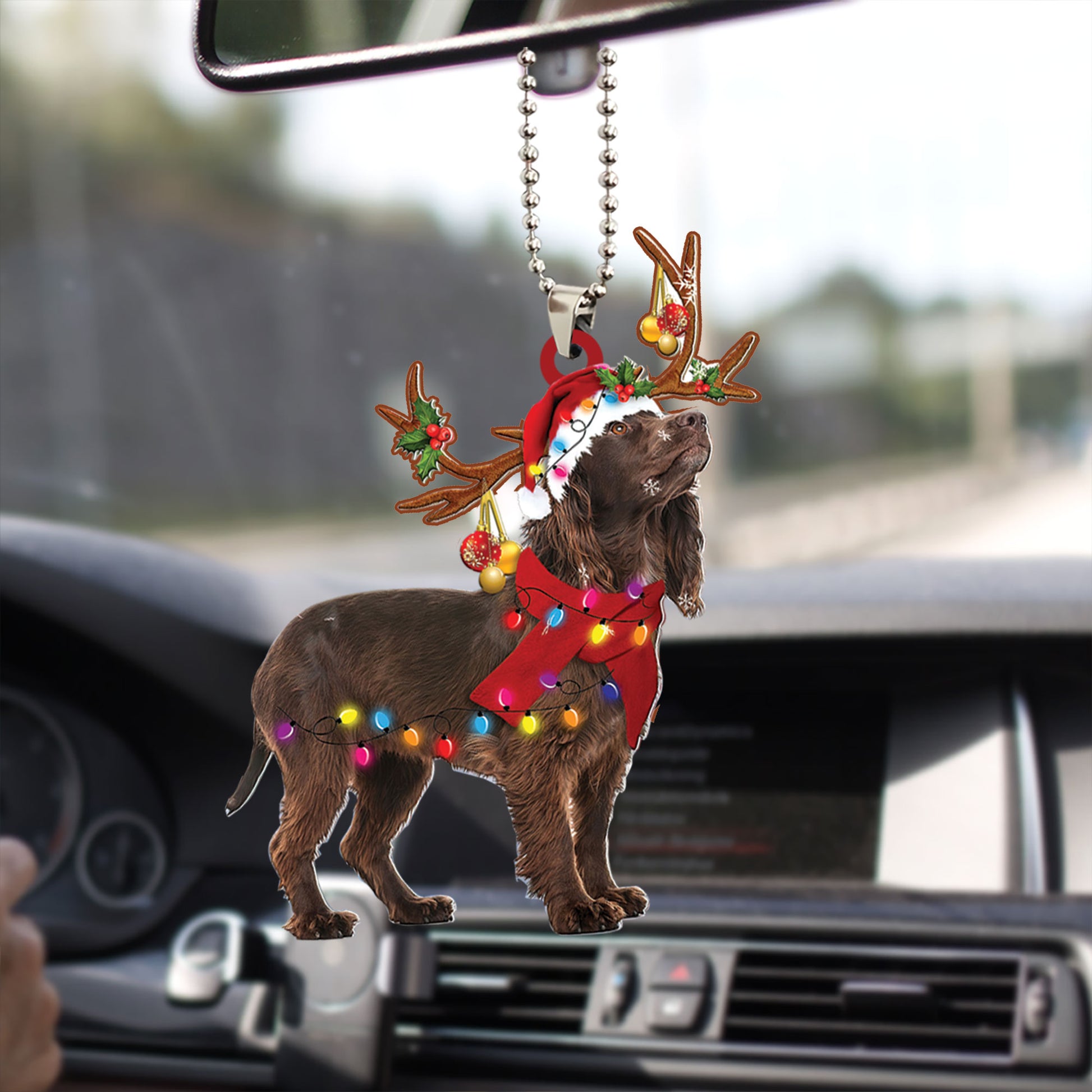 Ohaprints-Christmas-Ornament-2D-Flat-Boykin-Spaniel-Wearing-Christmas-Hat-Reindeer-With-String-Lights-Dog-Lover-Xmas-Tree-Decor-Gift-218