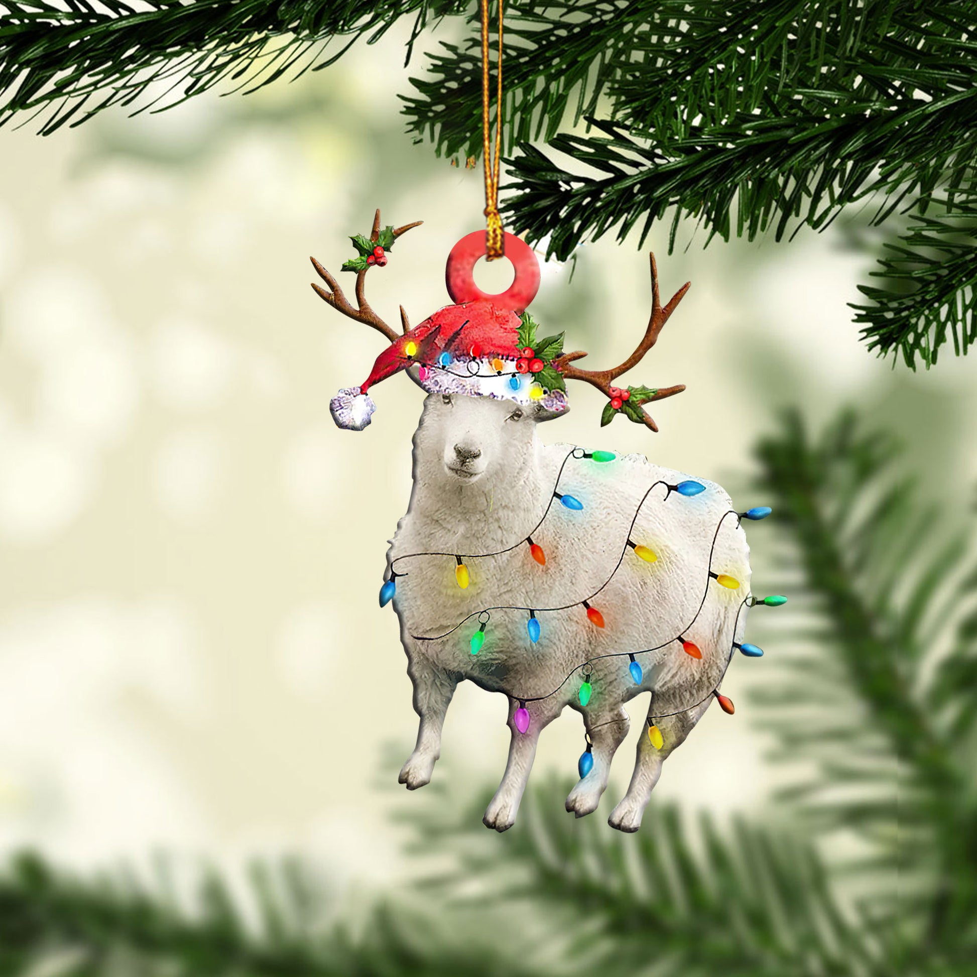 Ohaprints-Christmas-Ornament-2D-Flat-Sheep-Wearing-Christmas-Hat-Reindeer-With-String-Lights-Farm-Animal-Lover-Xmas-Tree-Decor-Gift-223