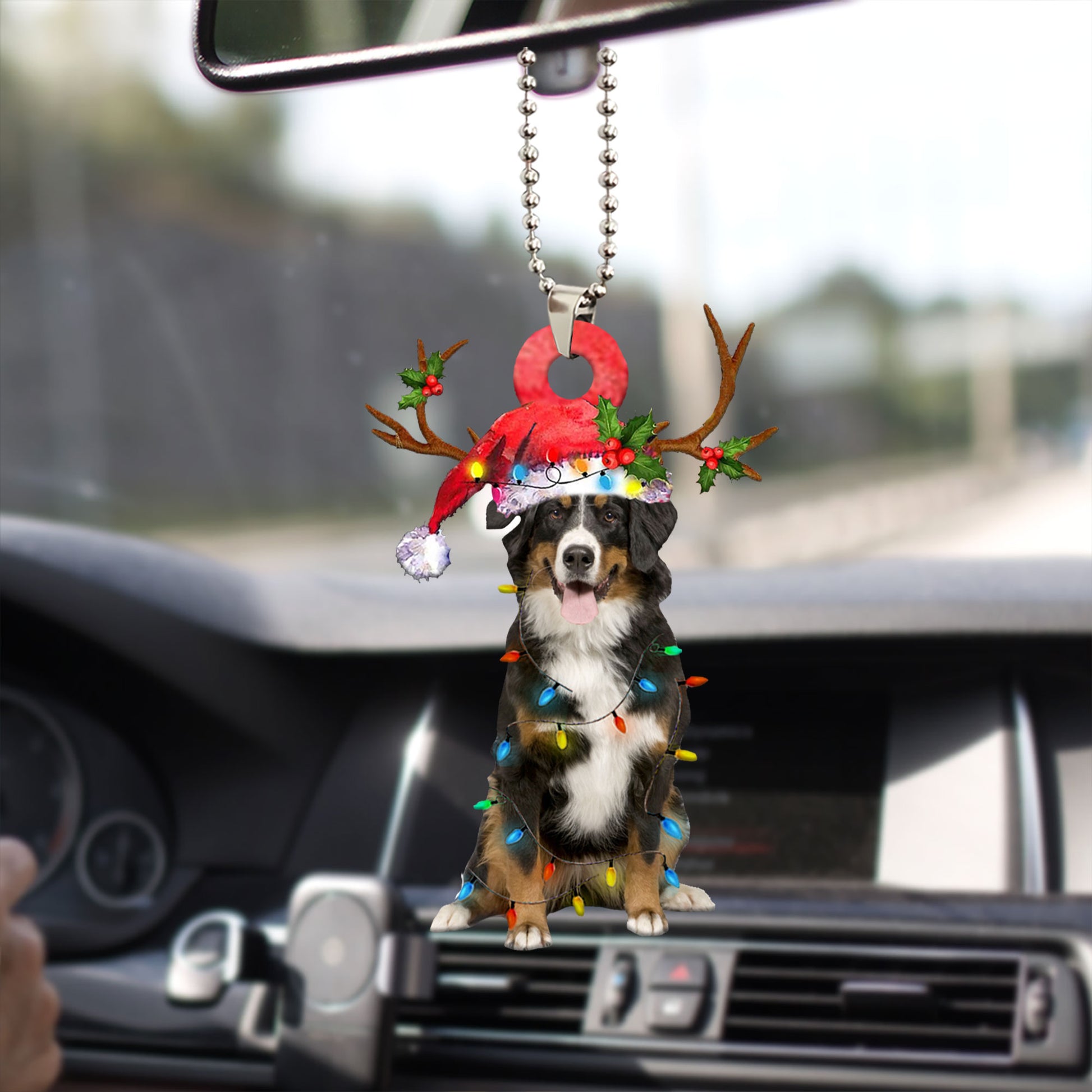 Ohaprints-Christmas-Ornament-2D-Flat-Bernese-Mountain-Wearing-Christmas-Hat-Reindeer-With-String-Lights-Dog-Lover-Xmas-Tree-Decor-Gift-224