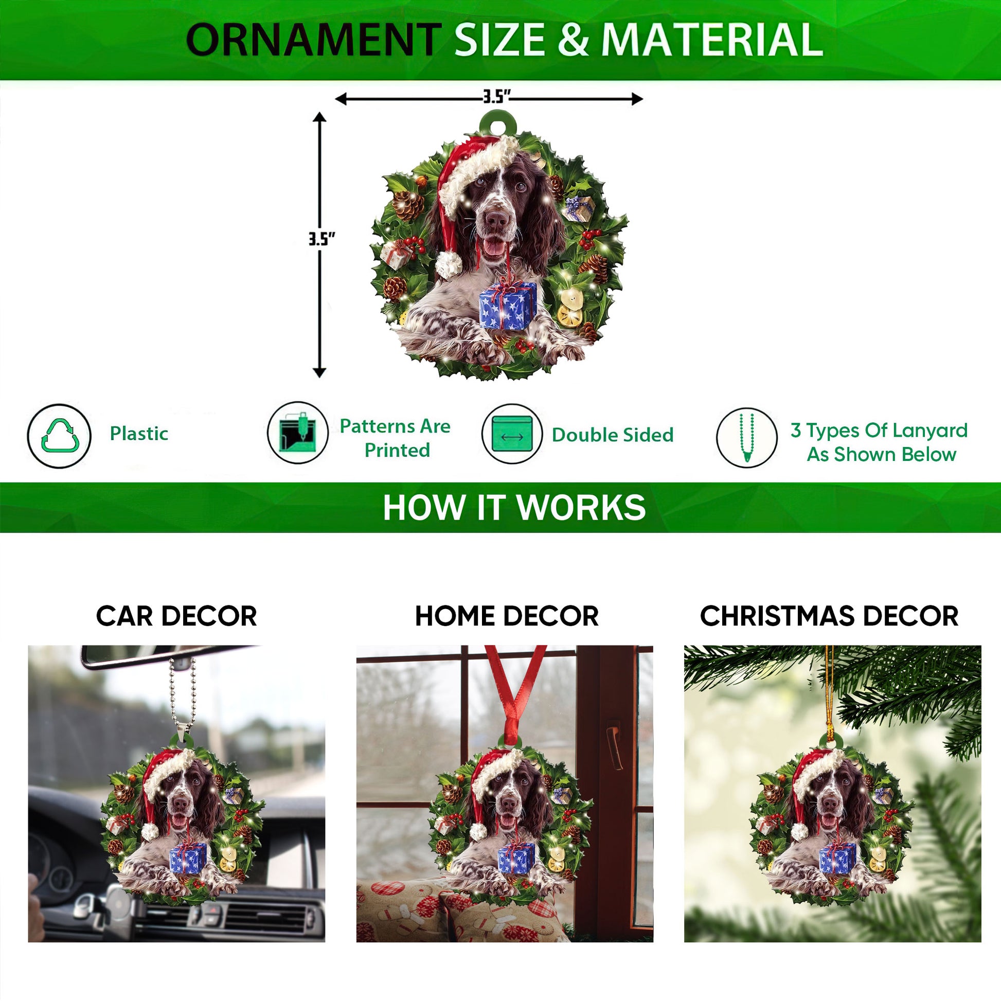 Ohaprints-Christmas-Ornament-2D-Flat-English-Springer-Spaniel-Wearing-A-Christmas-Hat-Wreath-Dog-Lover-Xmas-Tree-Decor-Gift-270