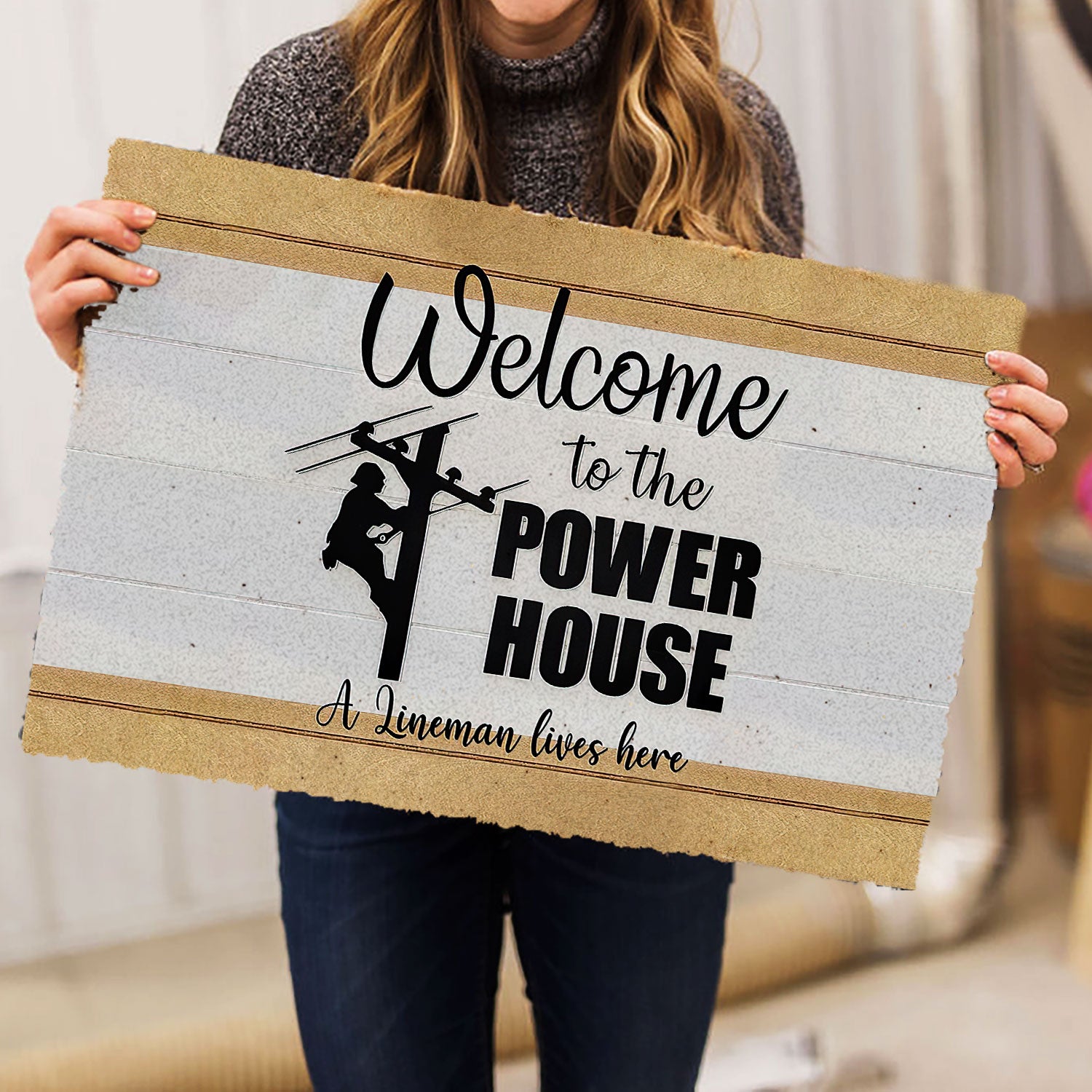 Ohaprints-Doormat-Outdoor-Indoor-Welcome-To-The-Power-House-A-Lineman-Lives-Here-Unique-Gift-Rubber-Door-Mat-1207-