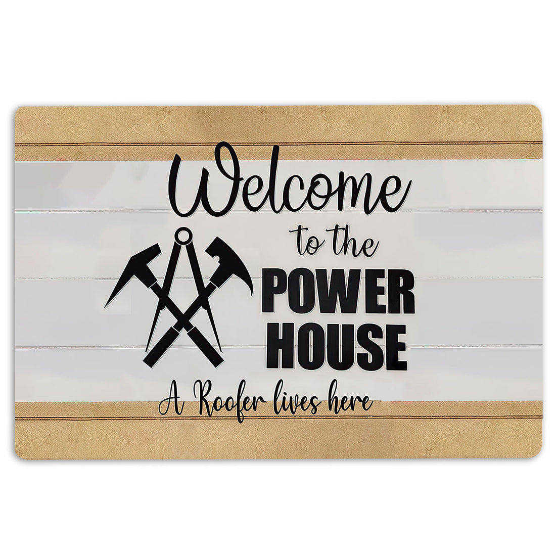 Ohaprints-Doormat-Outdoor-Indoor-Welcome-To-The-Power-House-A-Roofer-Lives-Here-Unique-Gift-Rubber-Door-Mat-1211-18'' x 30''