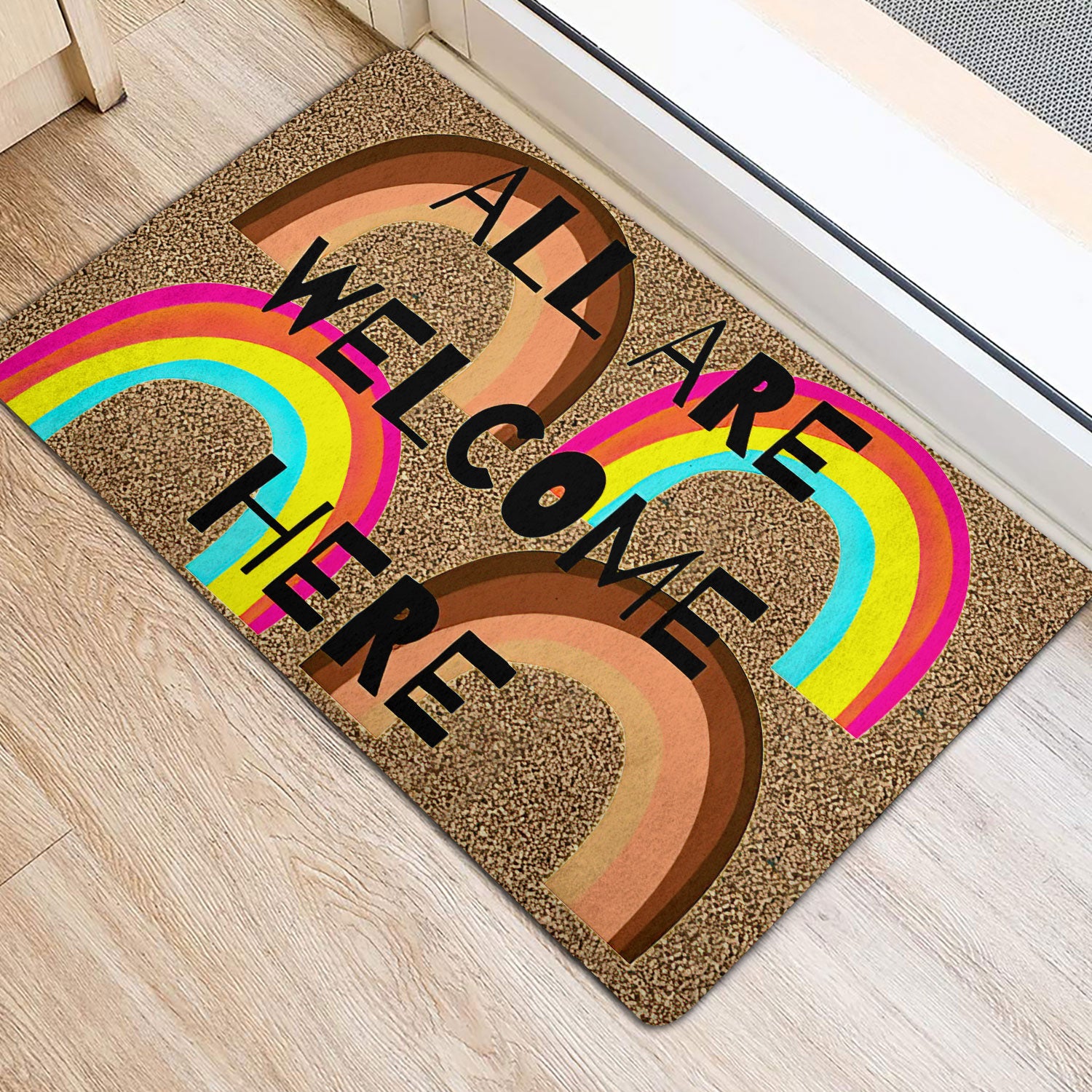 Ohaprints-Doormat-Outdoor-Indoor-Lgbt-Lgbtq-All-Are-Welcome-Here-Pride-Love-Is-Love-Equality-Rubber-Door-Mat-1217-