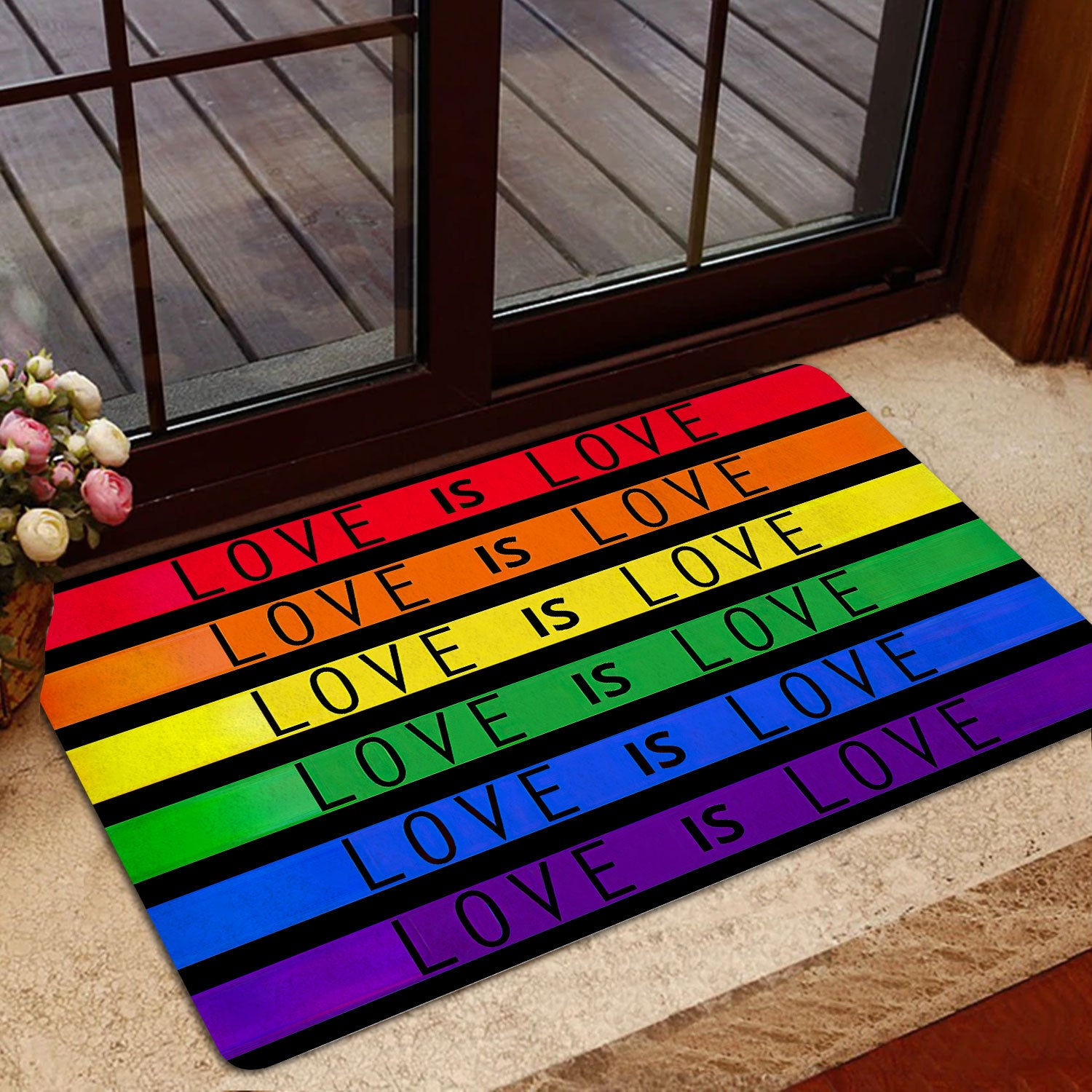 Ohaprints-Doormat-Outdoor-Indoor-Lgbt-Lgbtq-Rainbow-Flag-Be-Kind-Pride-Love-Is-Love-Equality-Rubber-Door-Mat-1219-