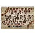 Ohaprints-Doormat-Outdoor-Indoor-Ignore-The-Grass-Baseball-Family-Sport-Custom-Personalized-Name-Rubber-Door-Mat-286-18'' x 30''