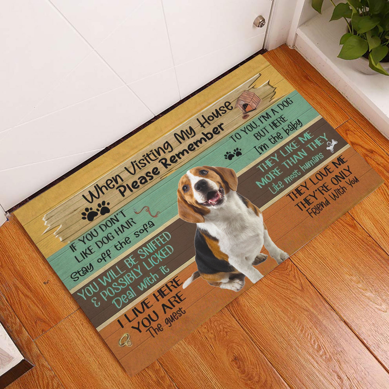 CLOOCL Please Remember Portuguese Water Dog Doormat Decor Print