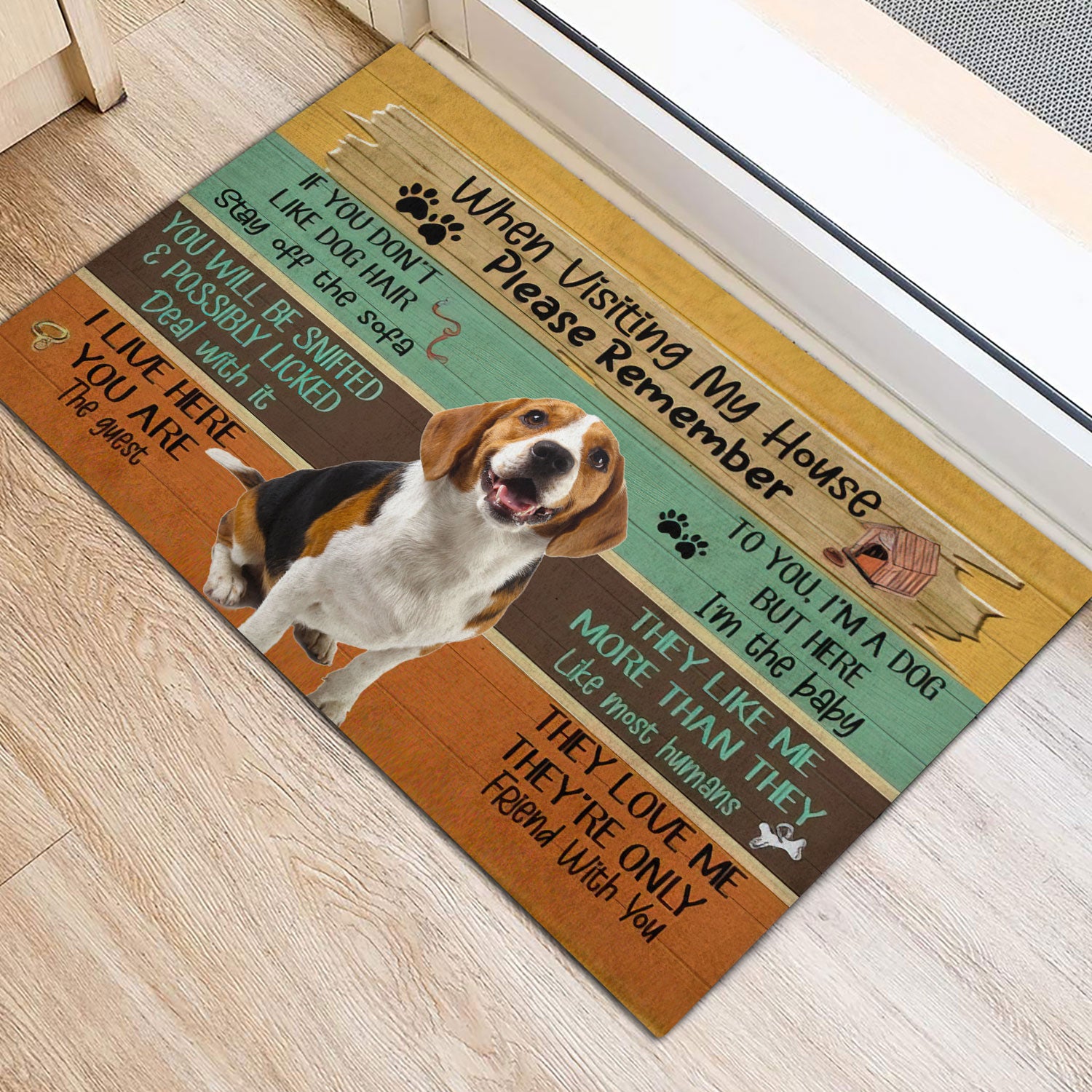 Ohaprints-Doormat-Outdoor-Indoor-When-Visiting-My-House-Please-Remember-Beagle-Dog'S-House-Rules-Rubber-Door-Mat-219-