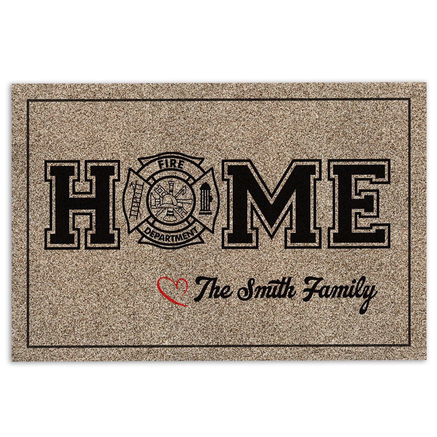 Ohaprints-Doormat-Outdoor-Indoor-Us-American-Firefighter-Home-Family-Custom-Personalized-Name-Rubber-Door-Mat-235-18'' x 30''